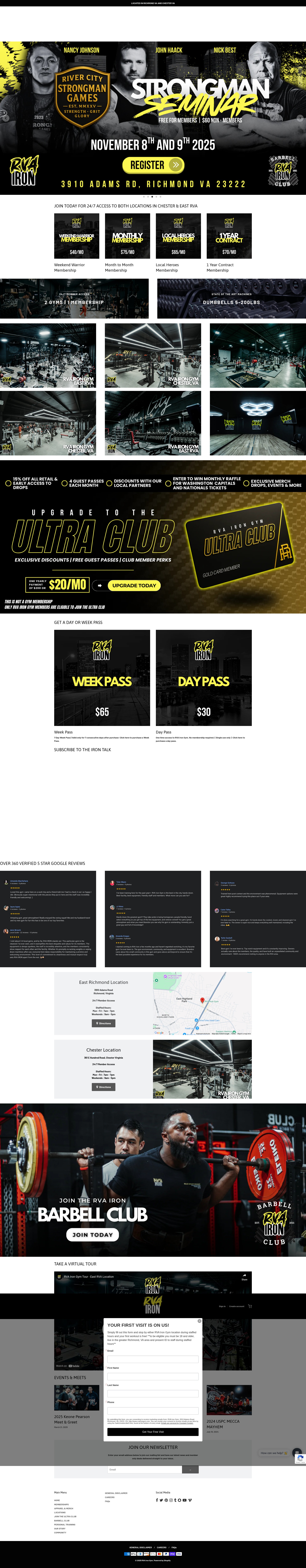 Screenshot of rvairongym.com