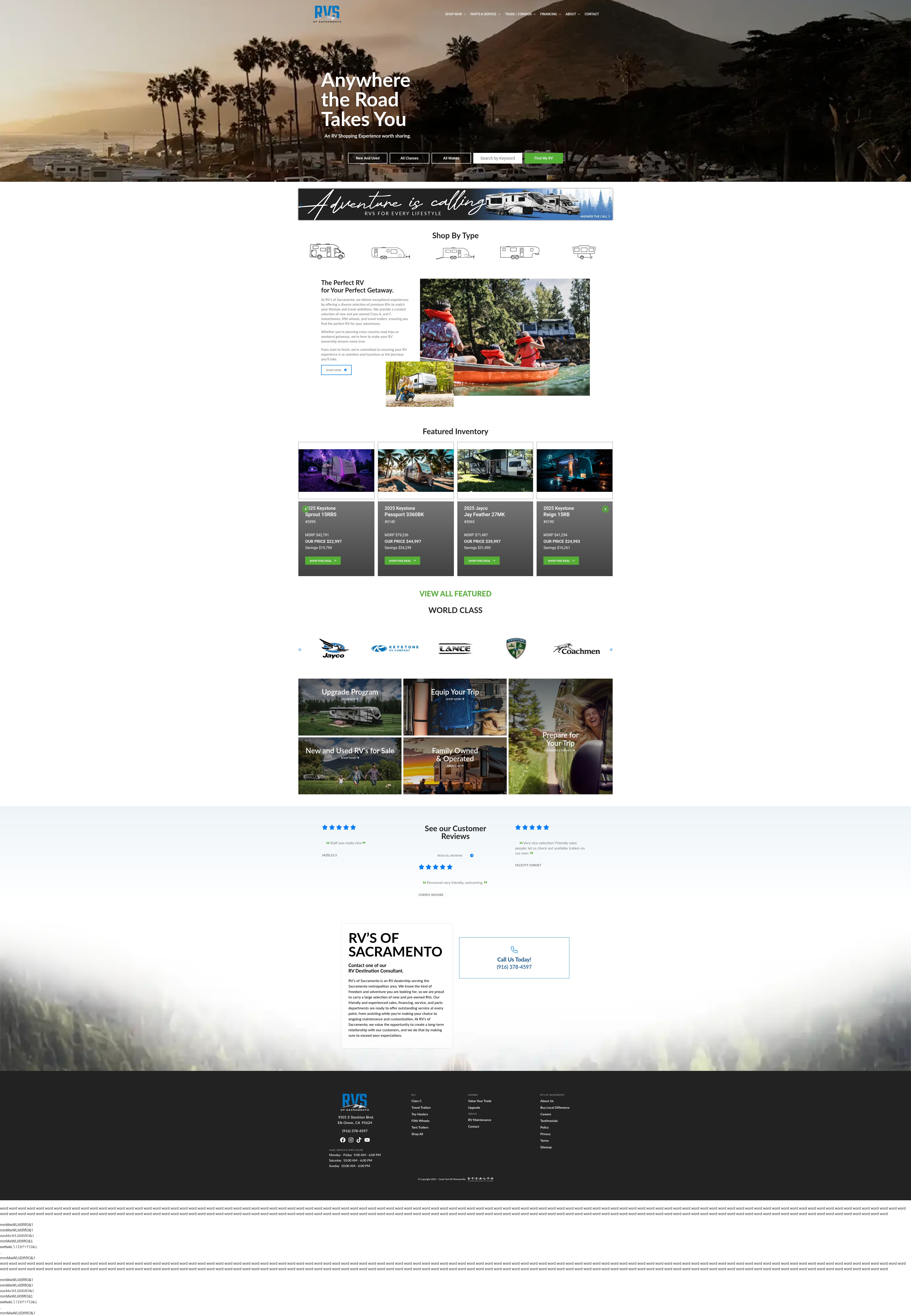 Screenshot of rvsofsac.com