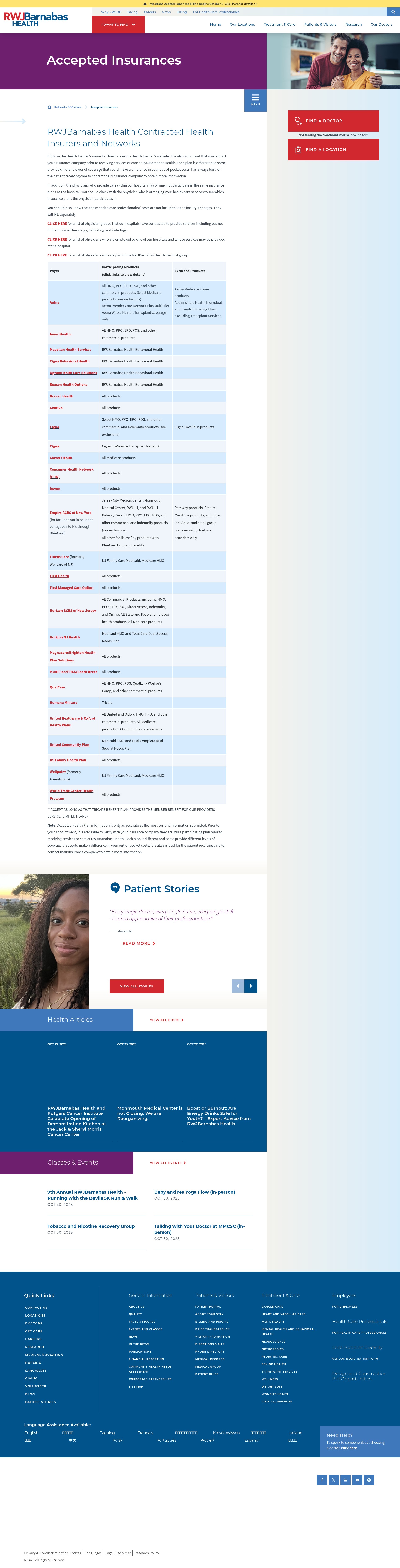 Screenshot of rwjbh.org