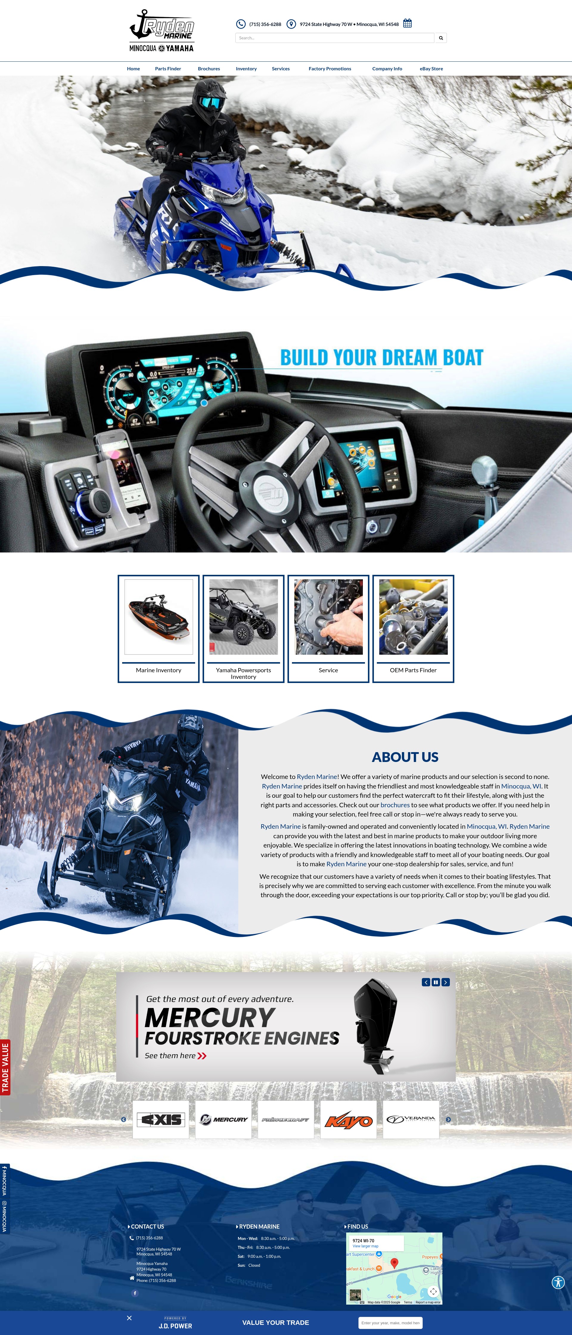 Screenshot of rydenmarine.com
