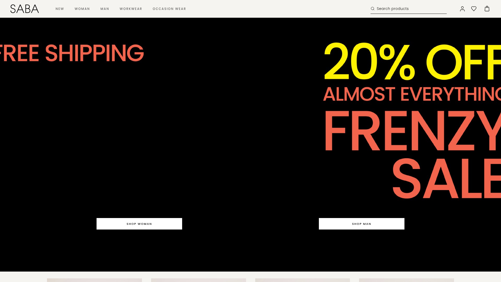 Screenshot of saba.com.au