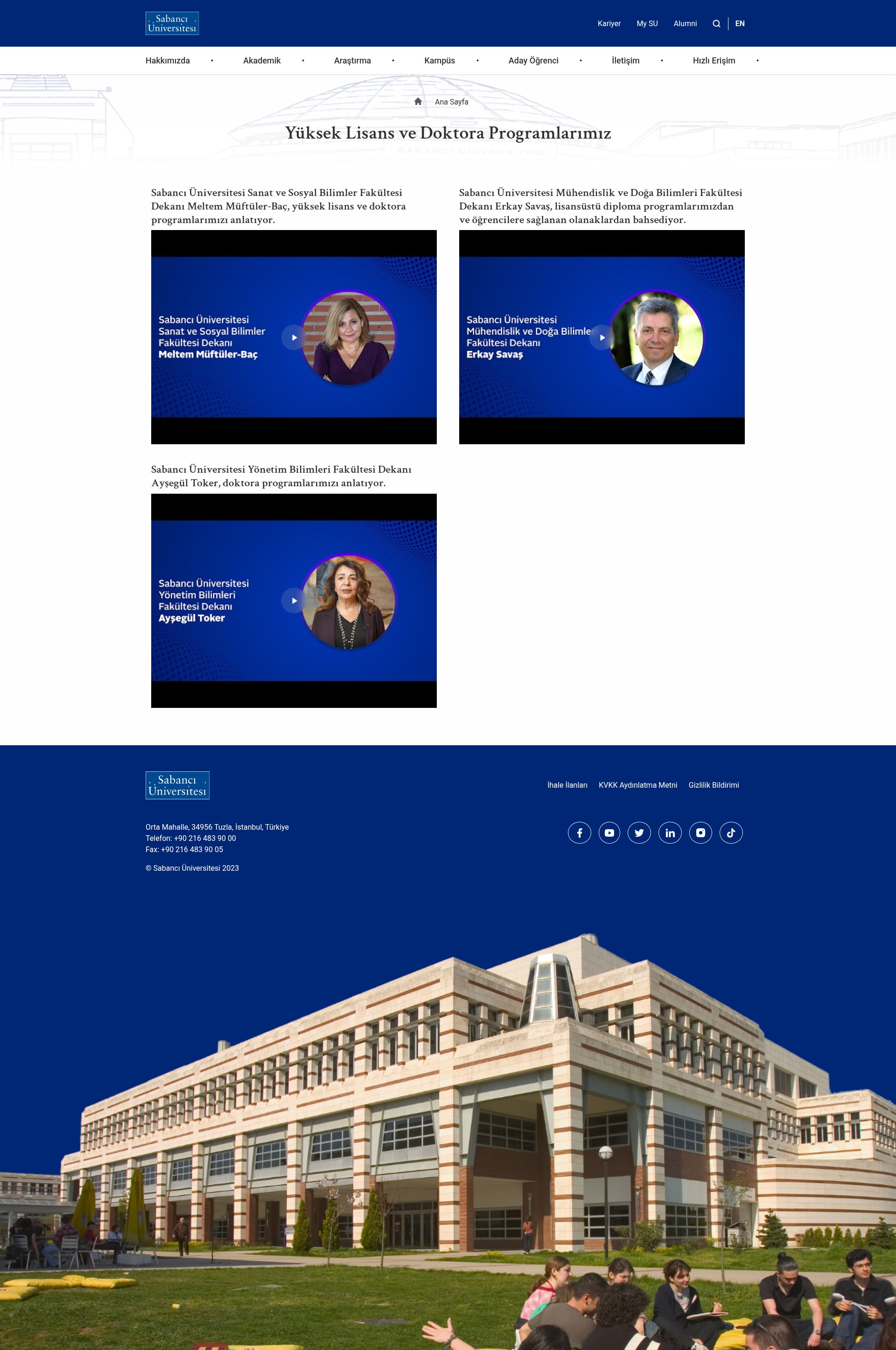Screenshot of sabanciuniv.edu