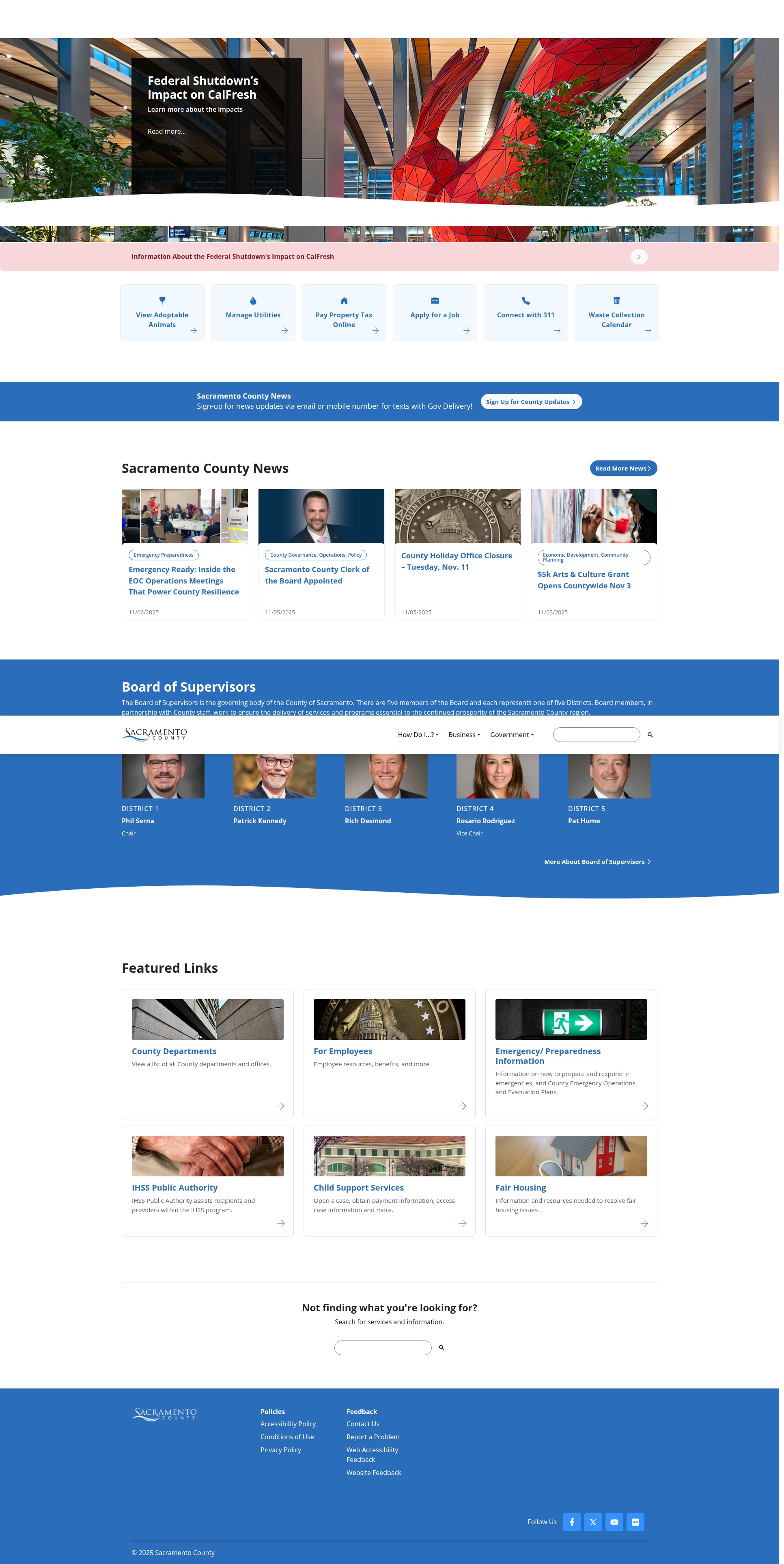 Screenshot of saccounty.gov