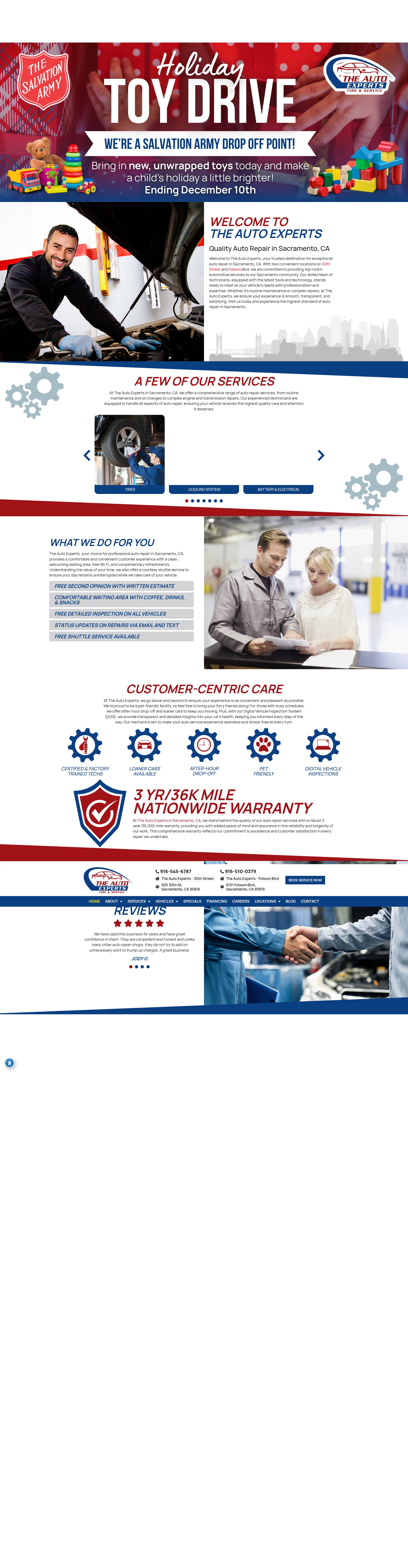 Screenshot of sacramentoautoexperts.com