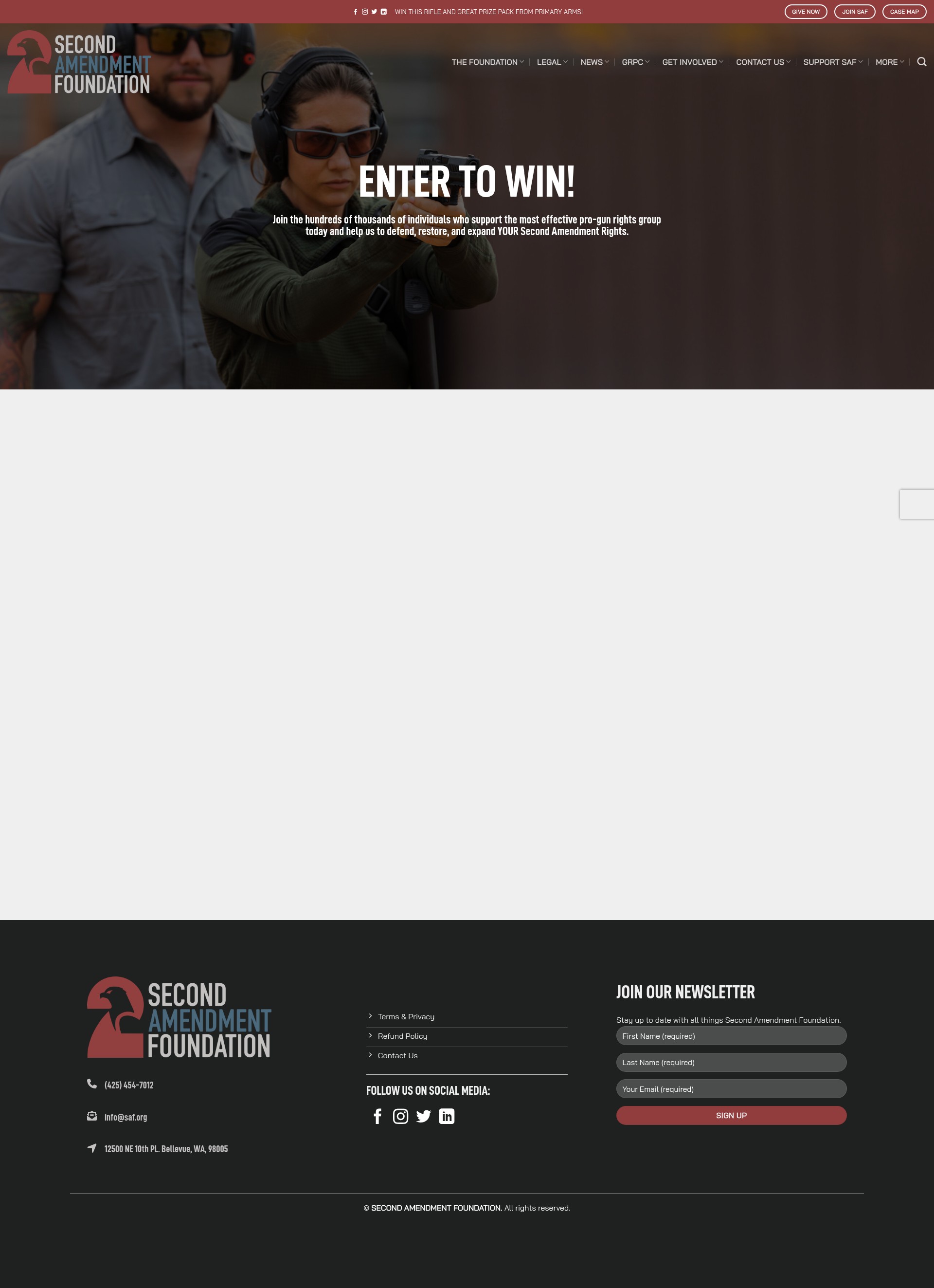 Screenshot of saf.org