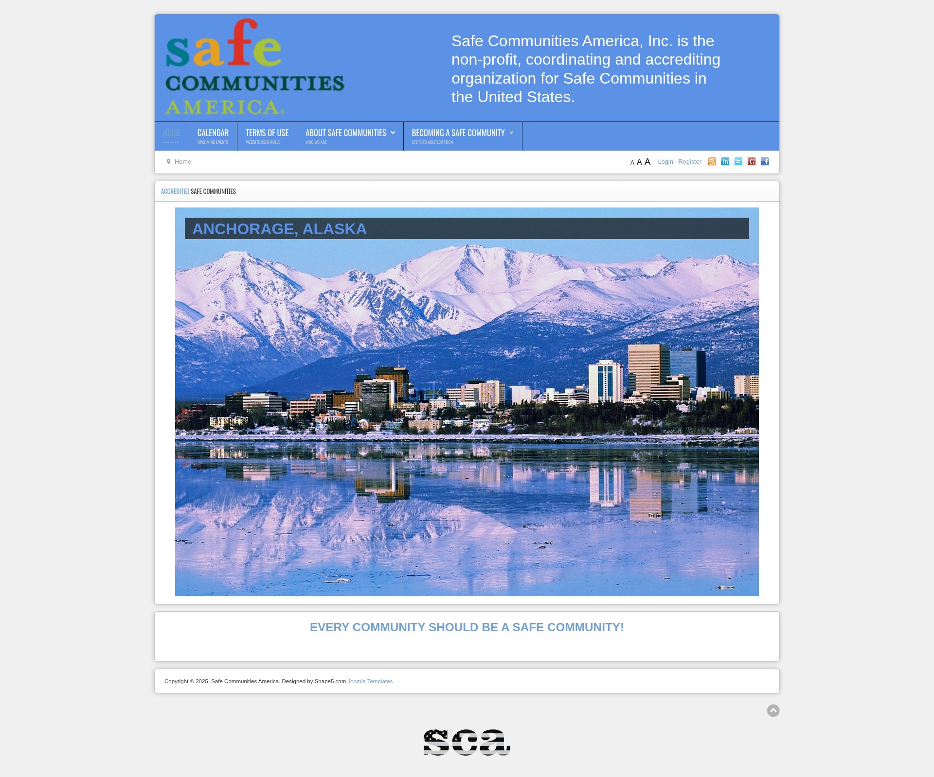 Screenshot of safecommunitiesamerica.org