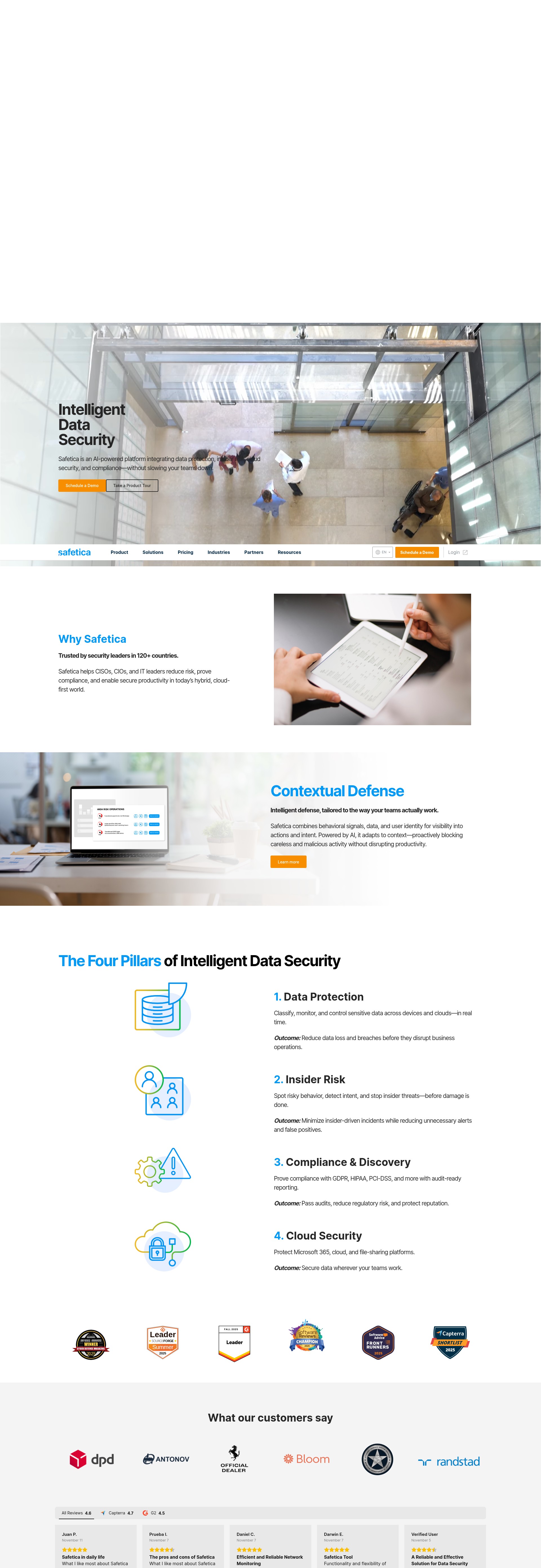 Screenshot of safetica.com