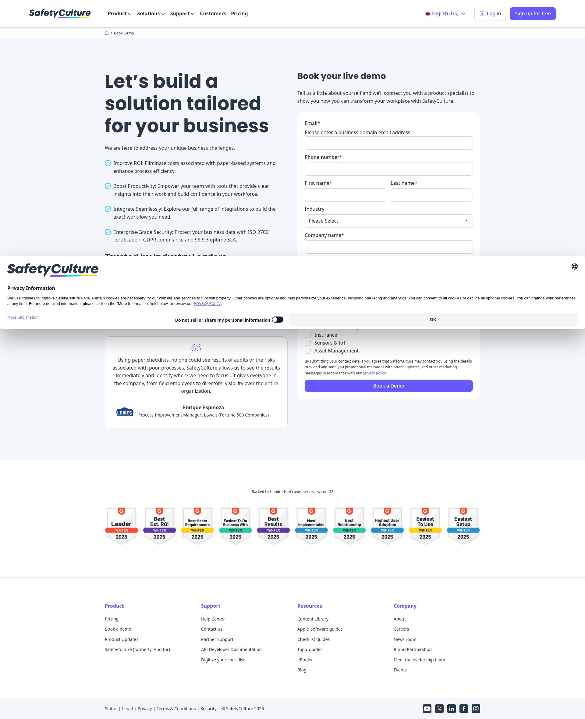 Screenshot of safetyculture.com
