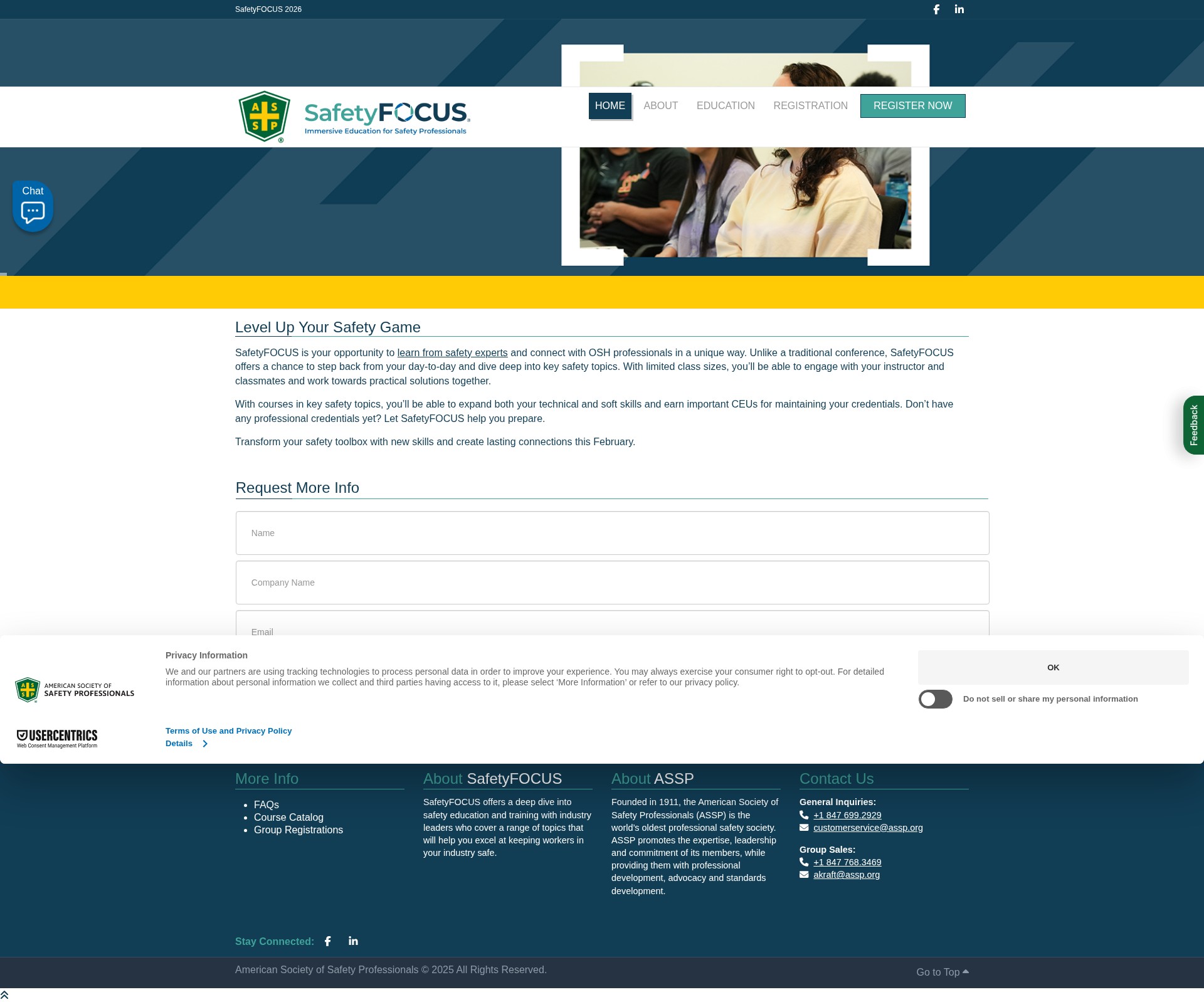 Screenshot of safetyfocus.assp.org