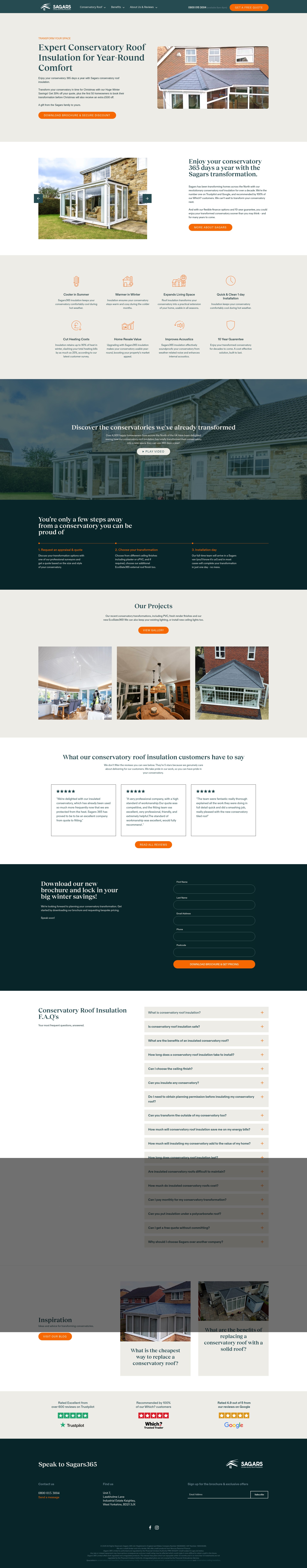 Screenshot of sagarsconservatoryroofinsulation.com