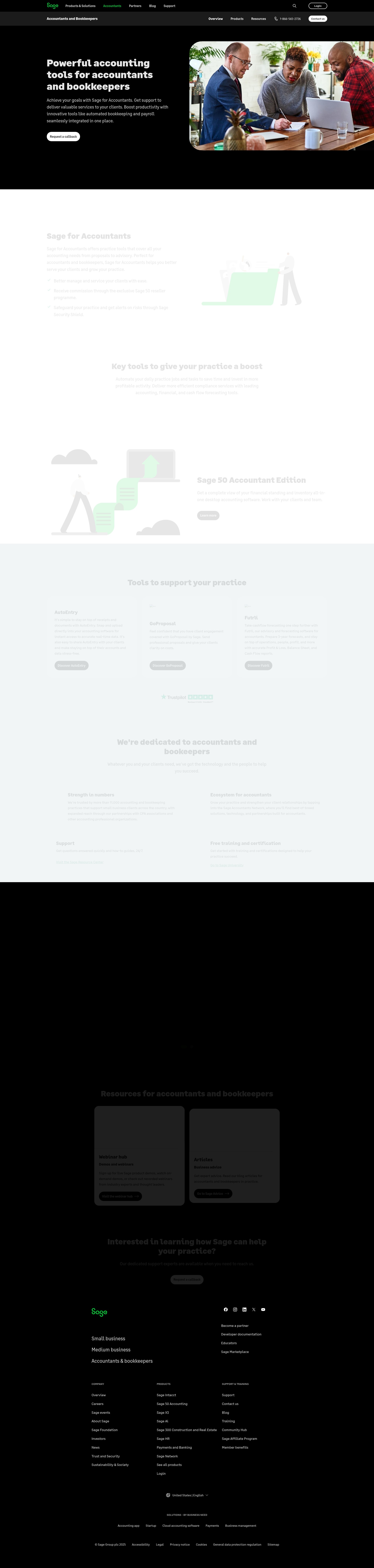 Screenshot of sage.com