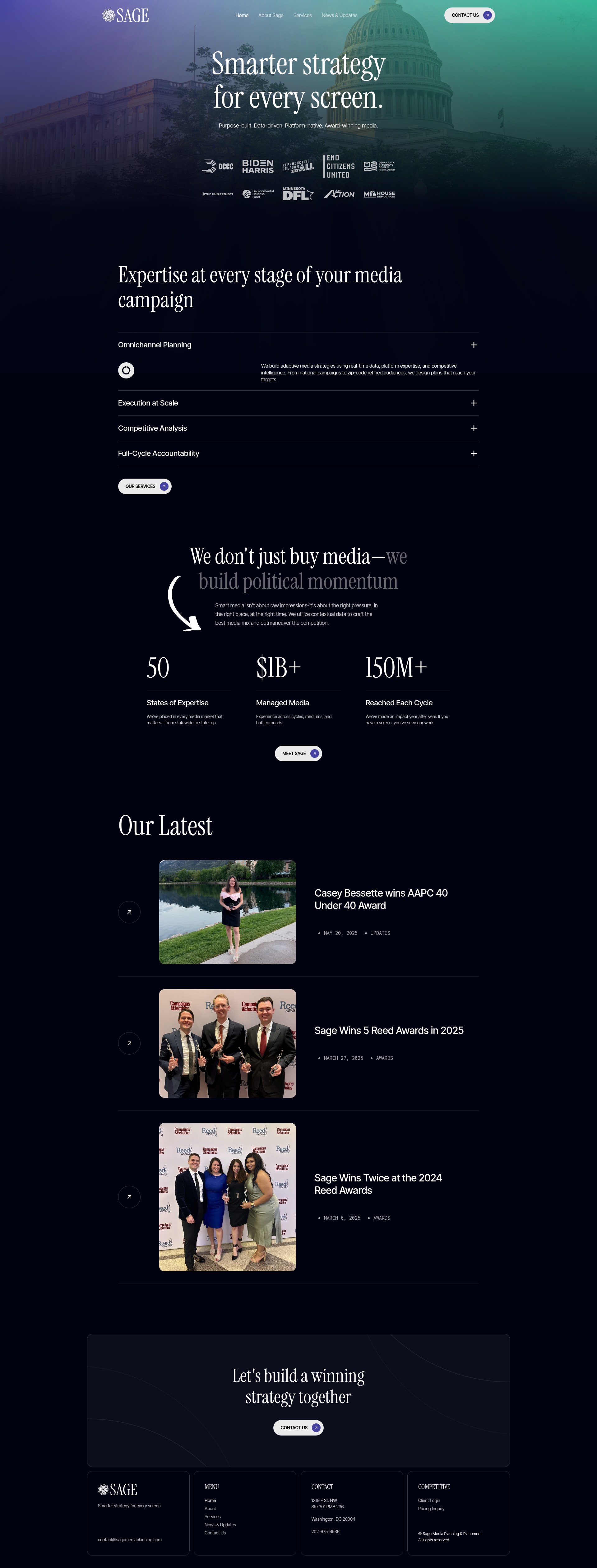 Screenshot of sagemediaplanning.com