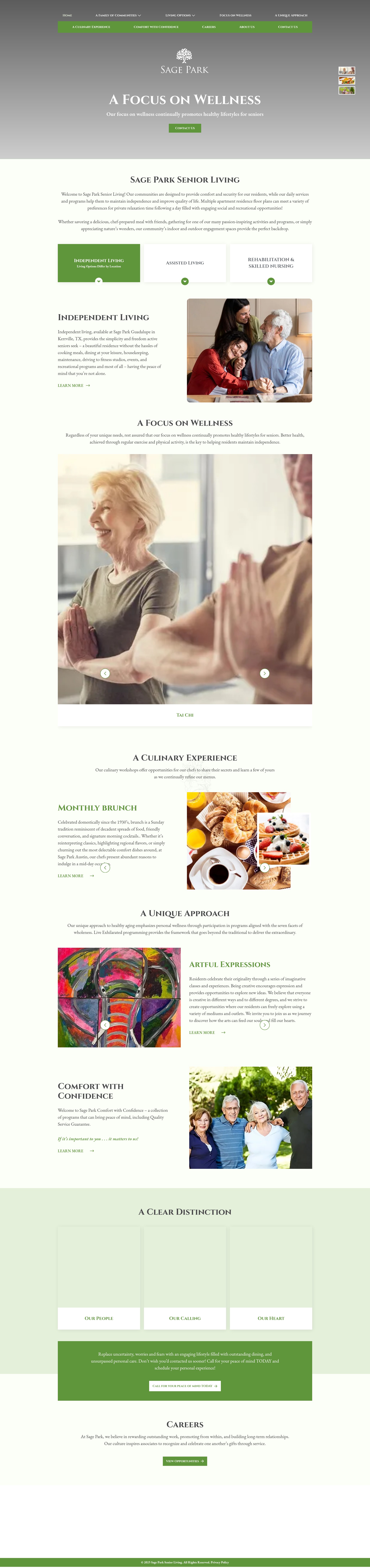 Screenshot of sageparkseniorliving.com
