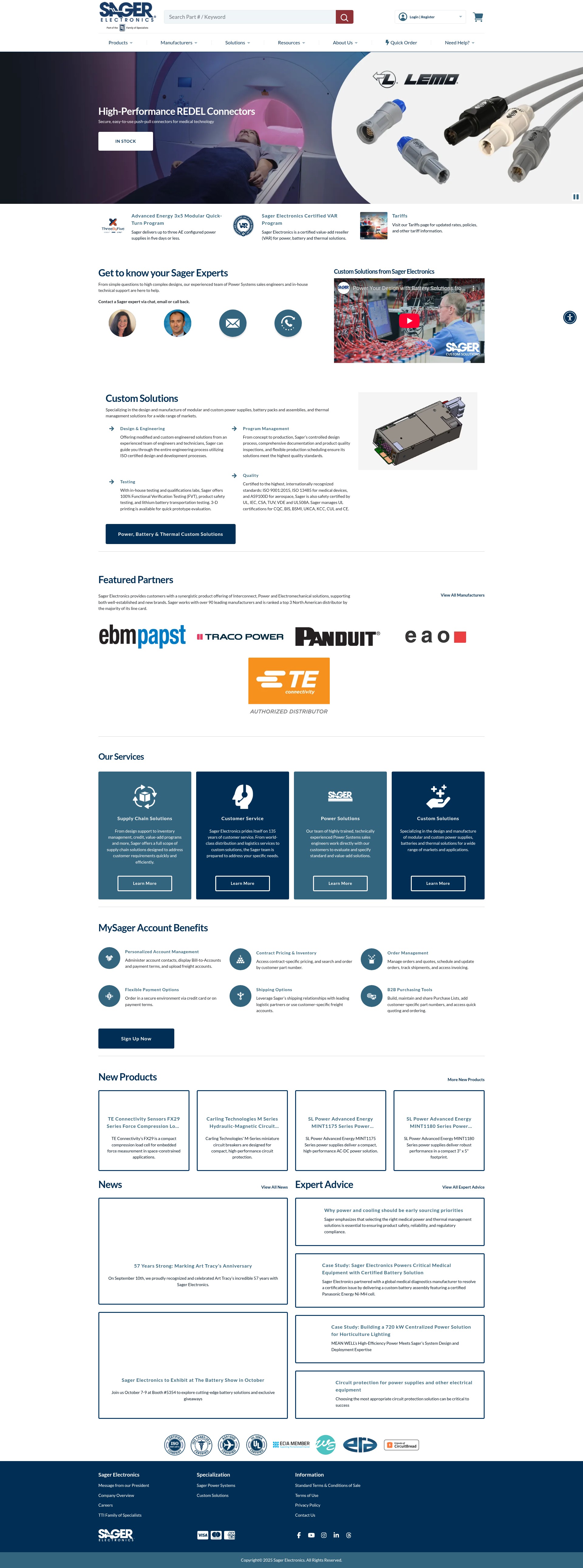 Screenshot of sager.com