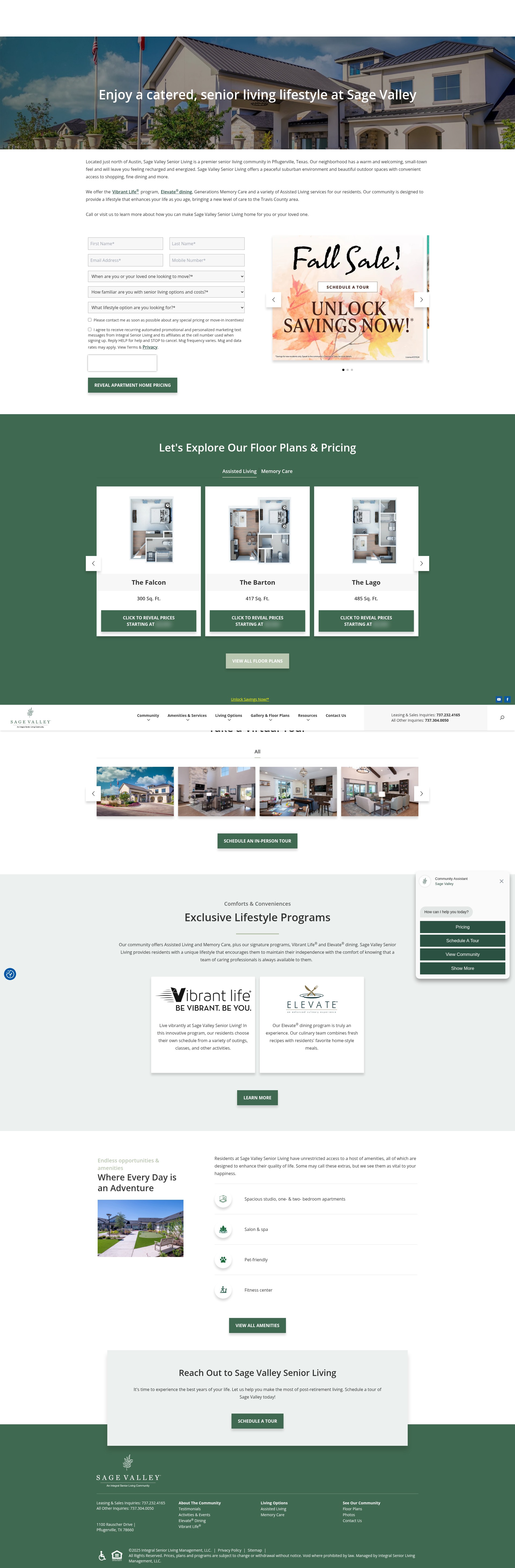 Screenshot of sagevalleyseniorliving.com