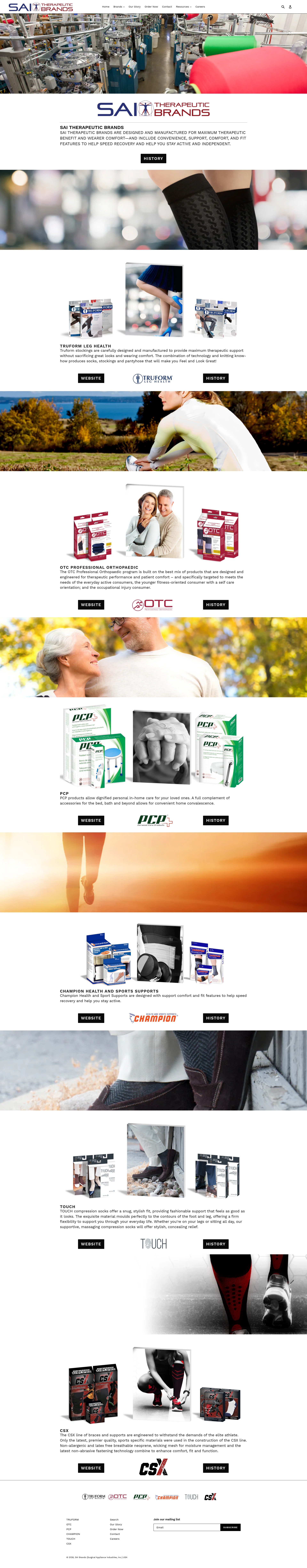 Screenshot of saibrands.com