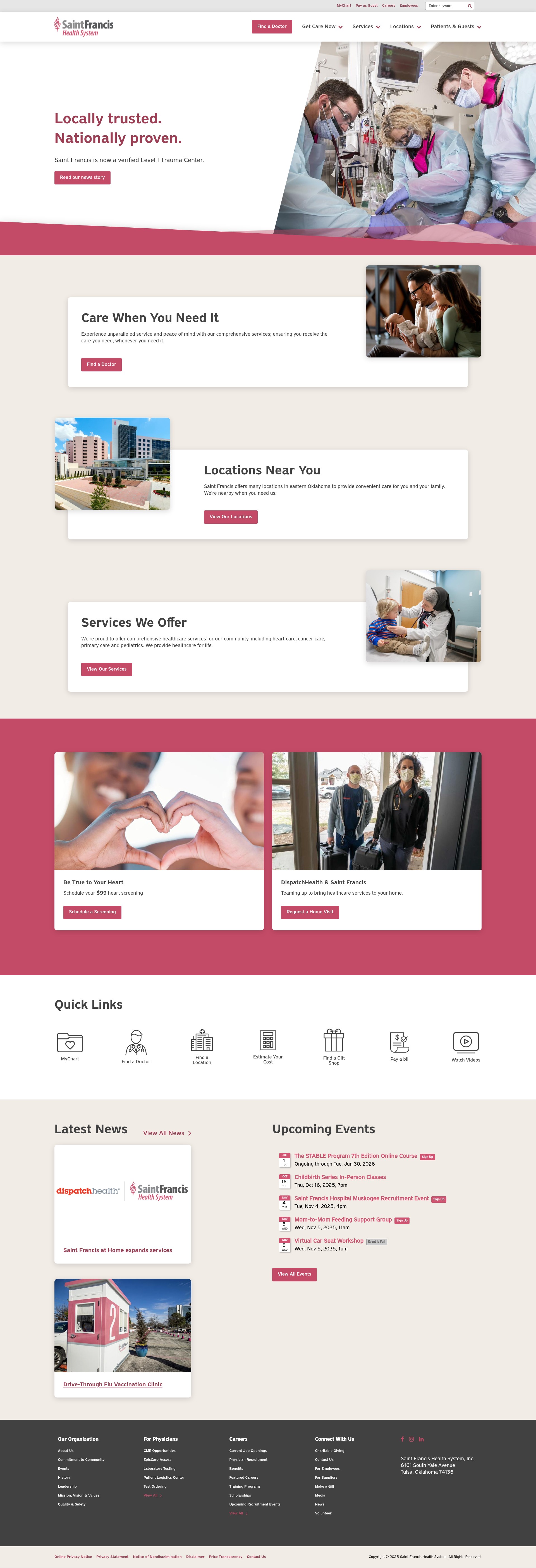 Screenshot of saintfrancis.com