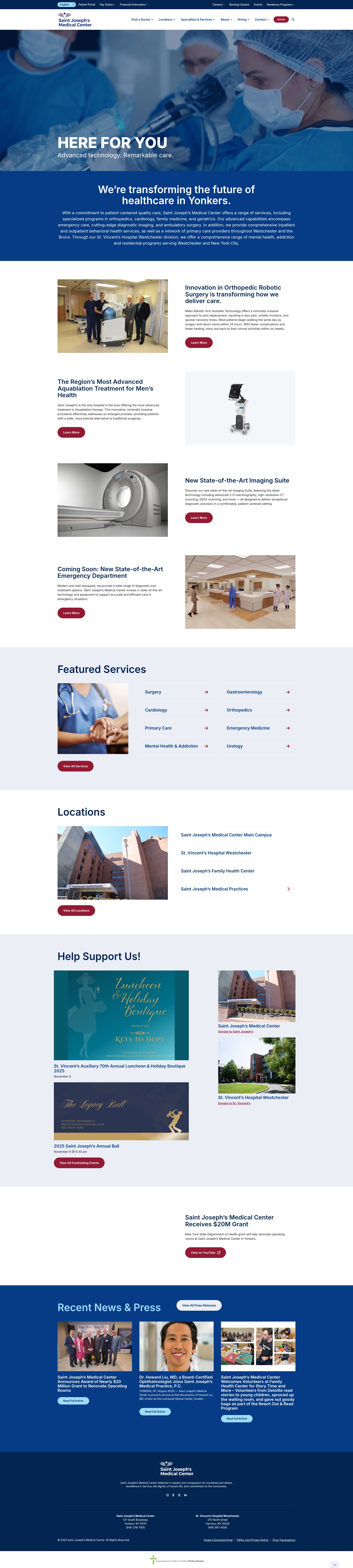 Screenshot of saintjosephs.org