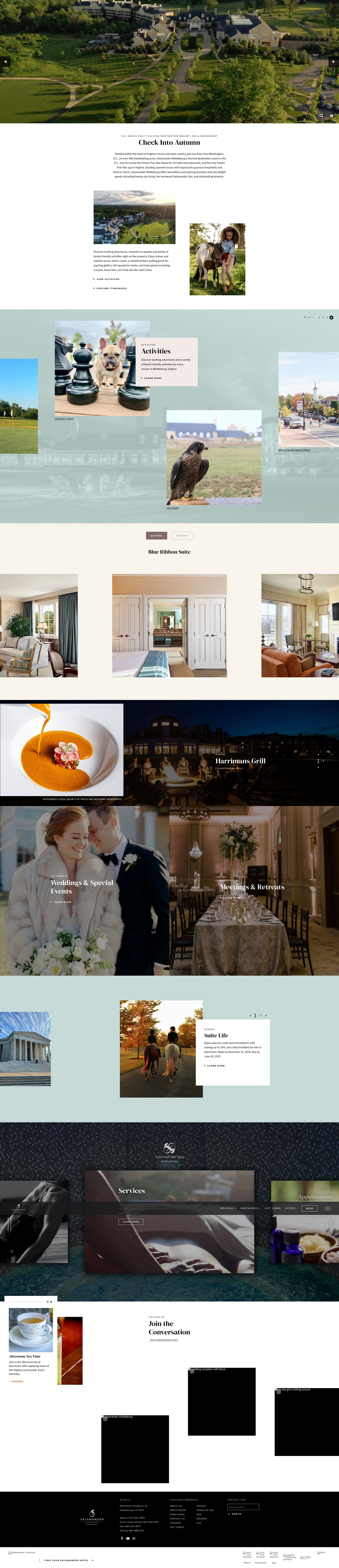 Screenshot of salamanderresort.com