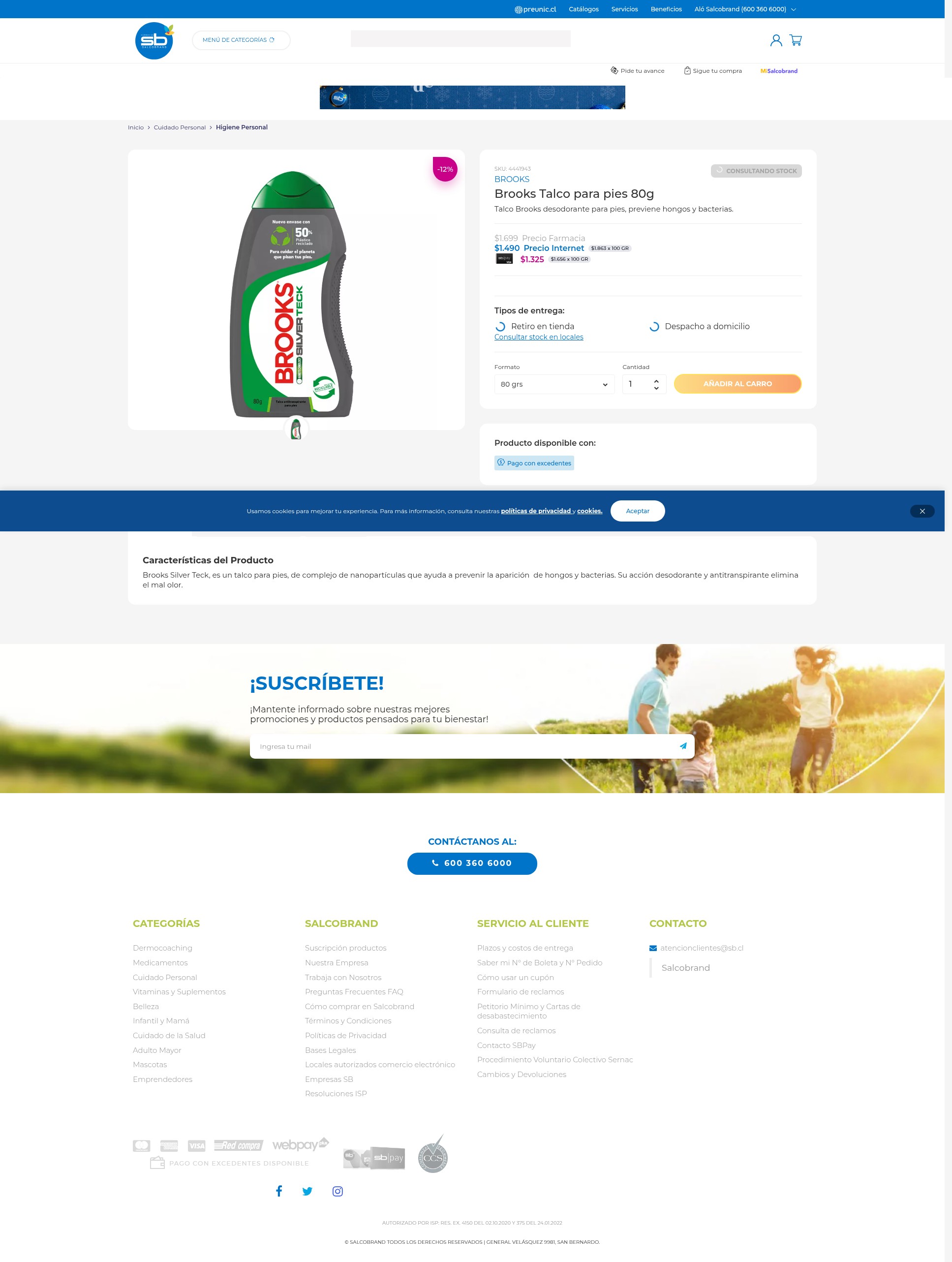 Screenshot of salcobrand.cl