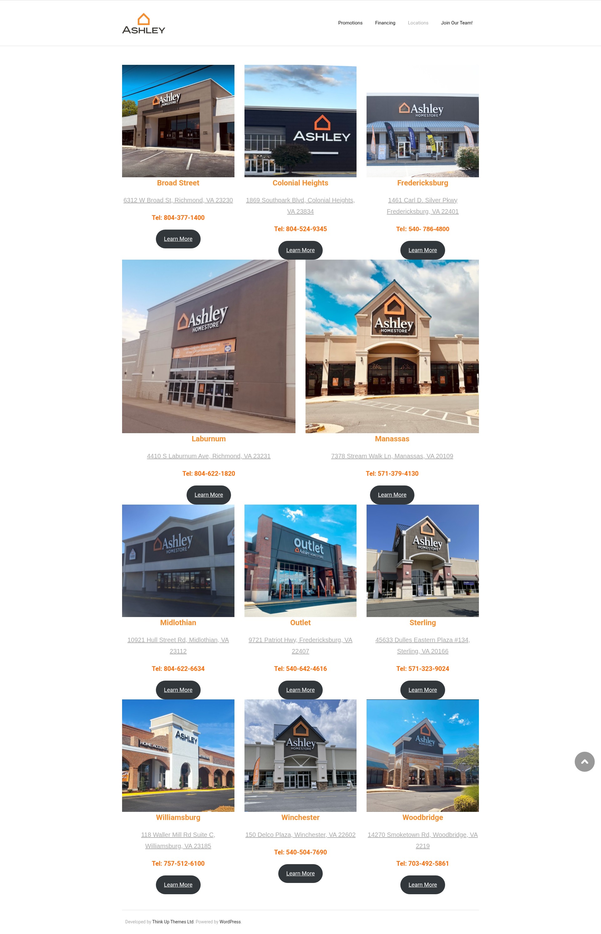 Screenshot of sale.ashleynva.com