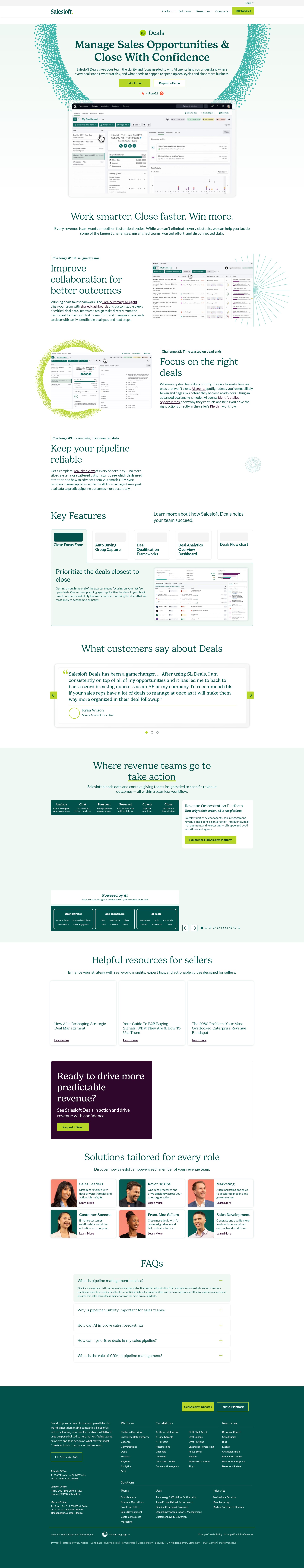 Screenshot of salesloft.com