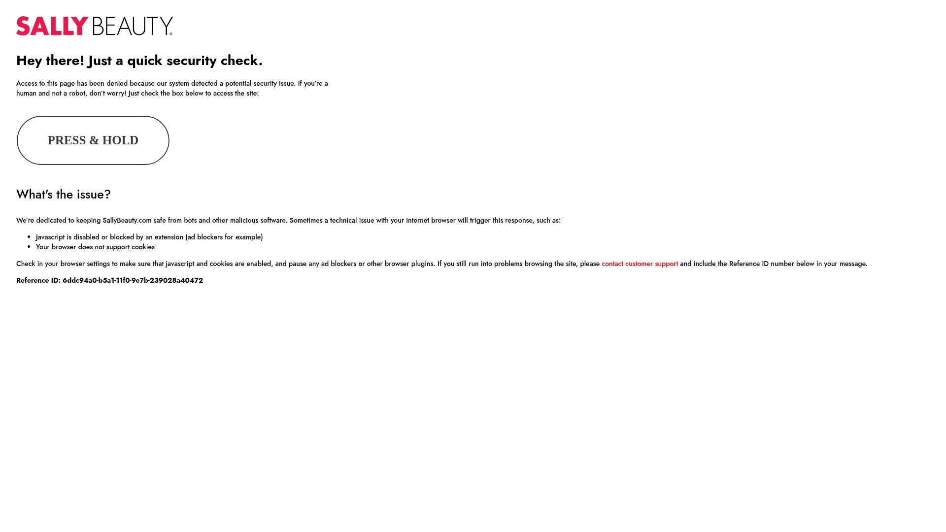 Screenshot of sallybeauty.com