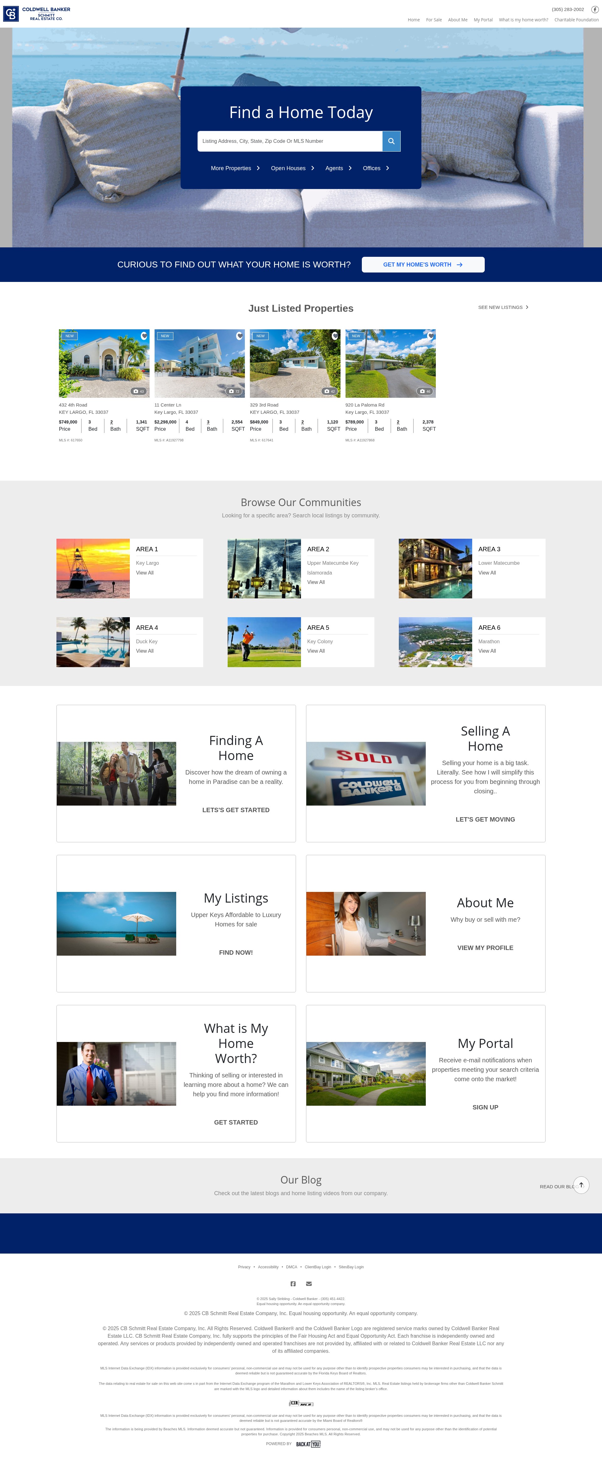 Screenshot of sallystribling.realestatefloridakeys.com