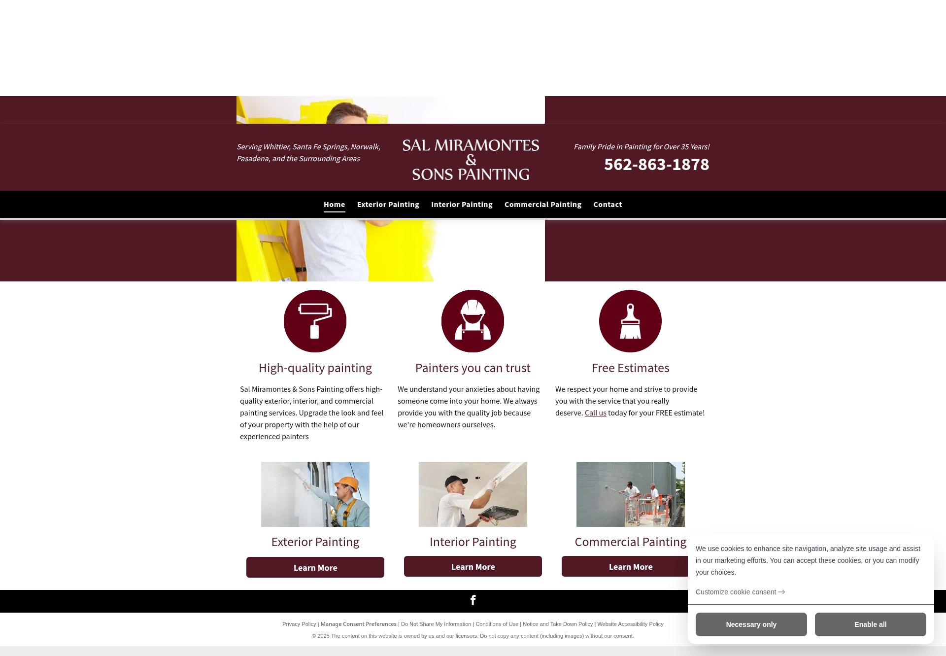 Screenshot of salmiramontespainting.com
