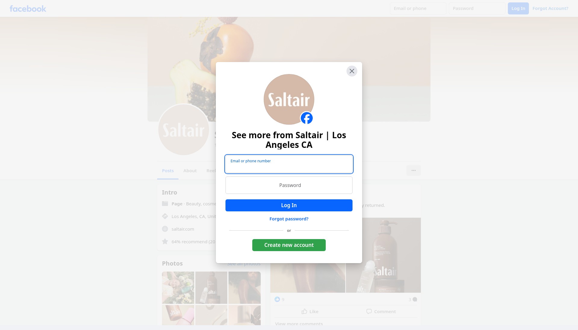 Screenshot of saltair.com