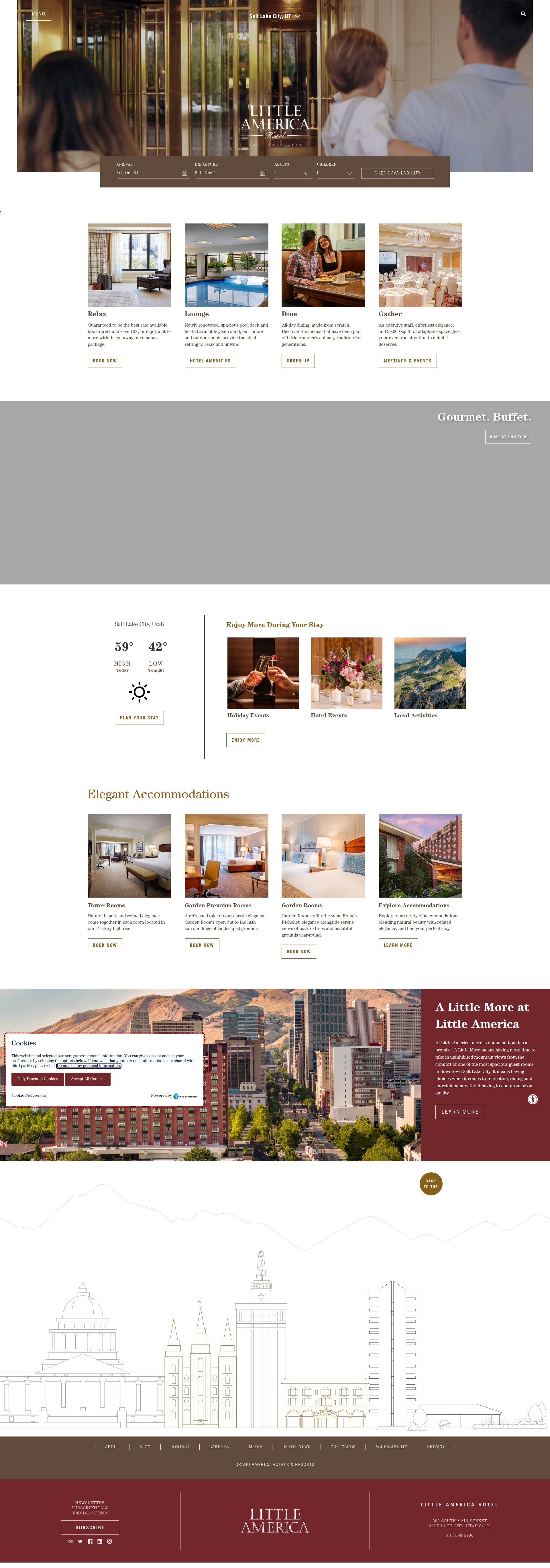 Screenshot of saltlake.littleamerica.com