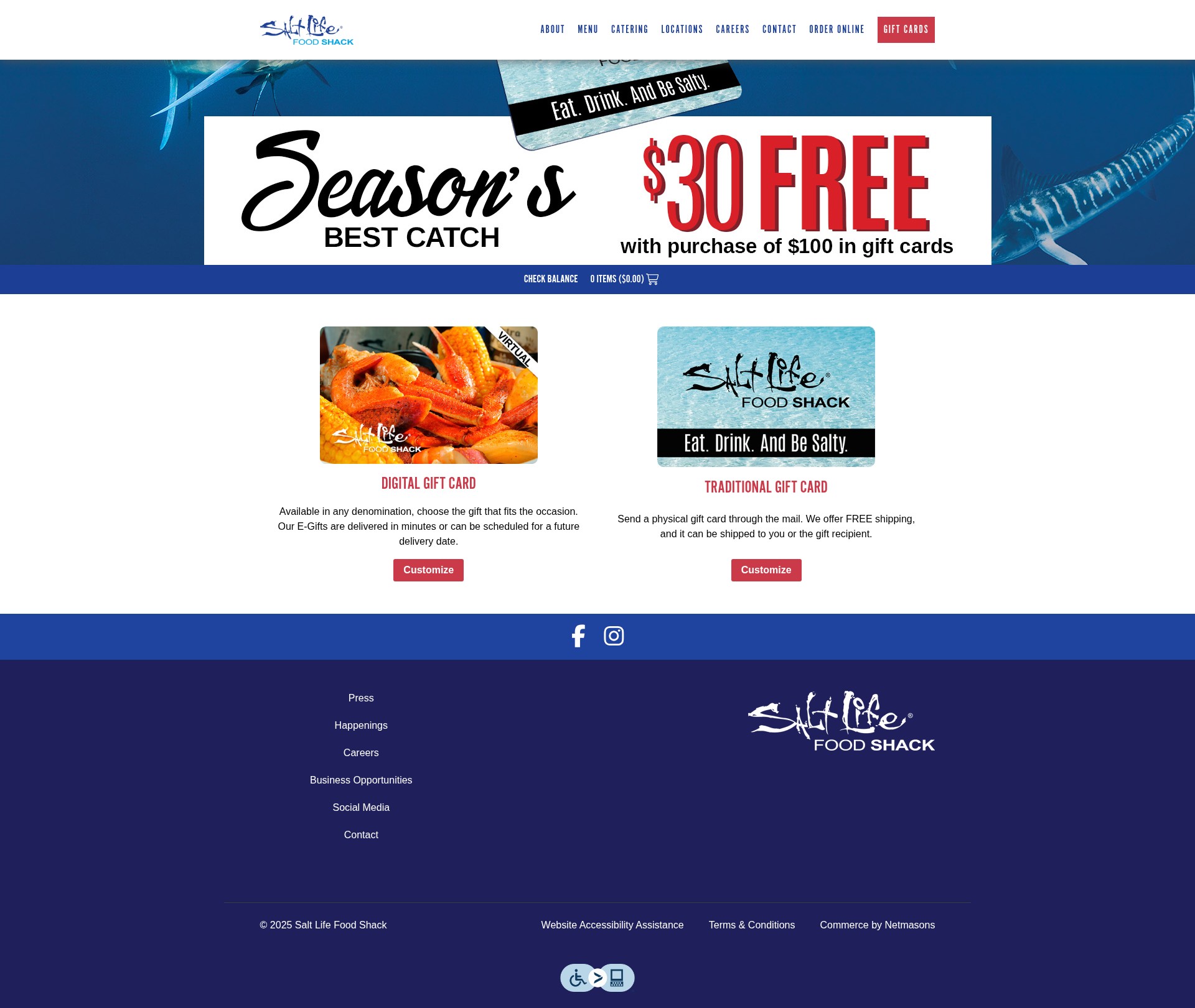 Screenshot of saltlife.securetree.com