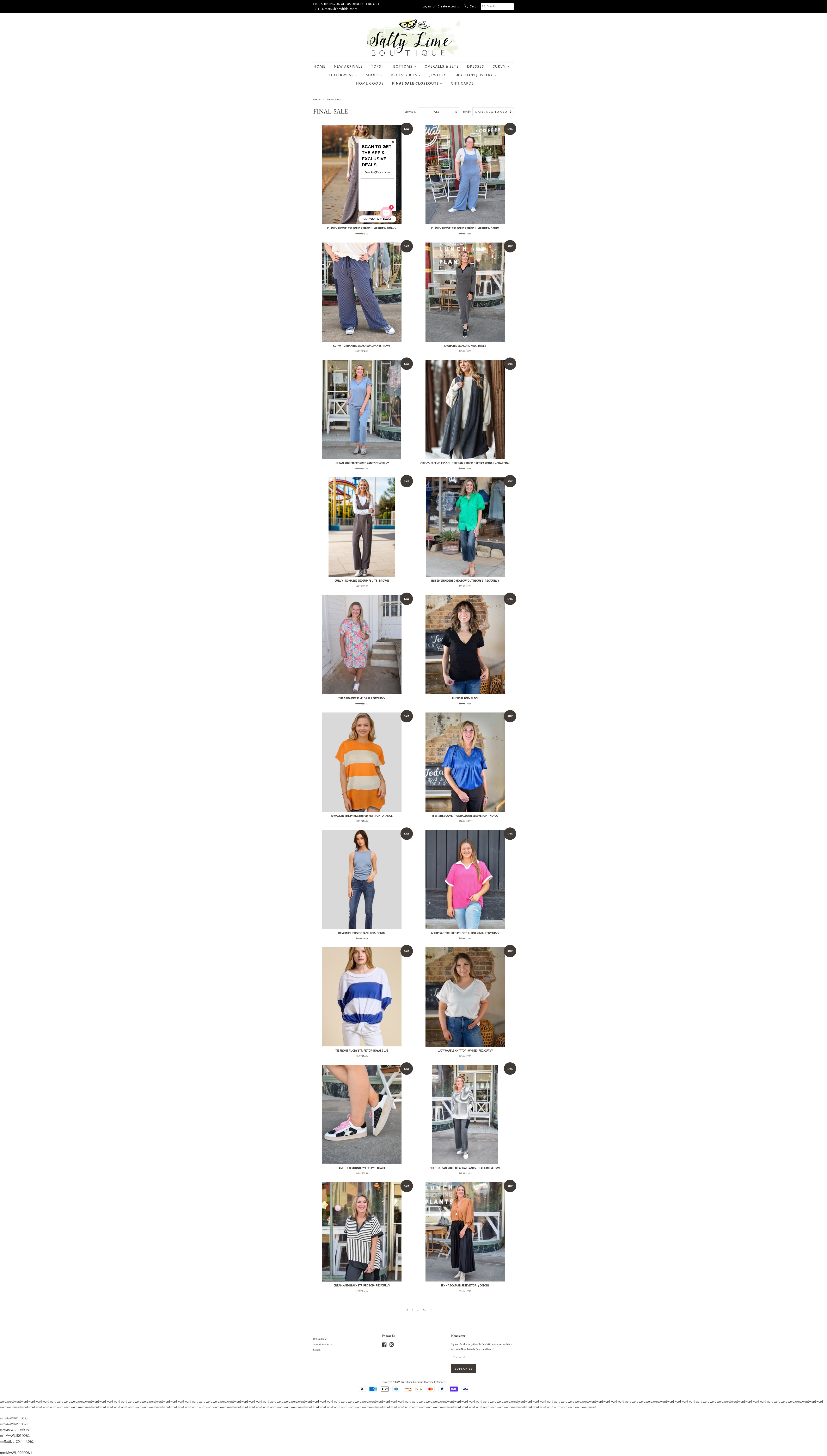 Screenshot of saltylimeboutique.com