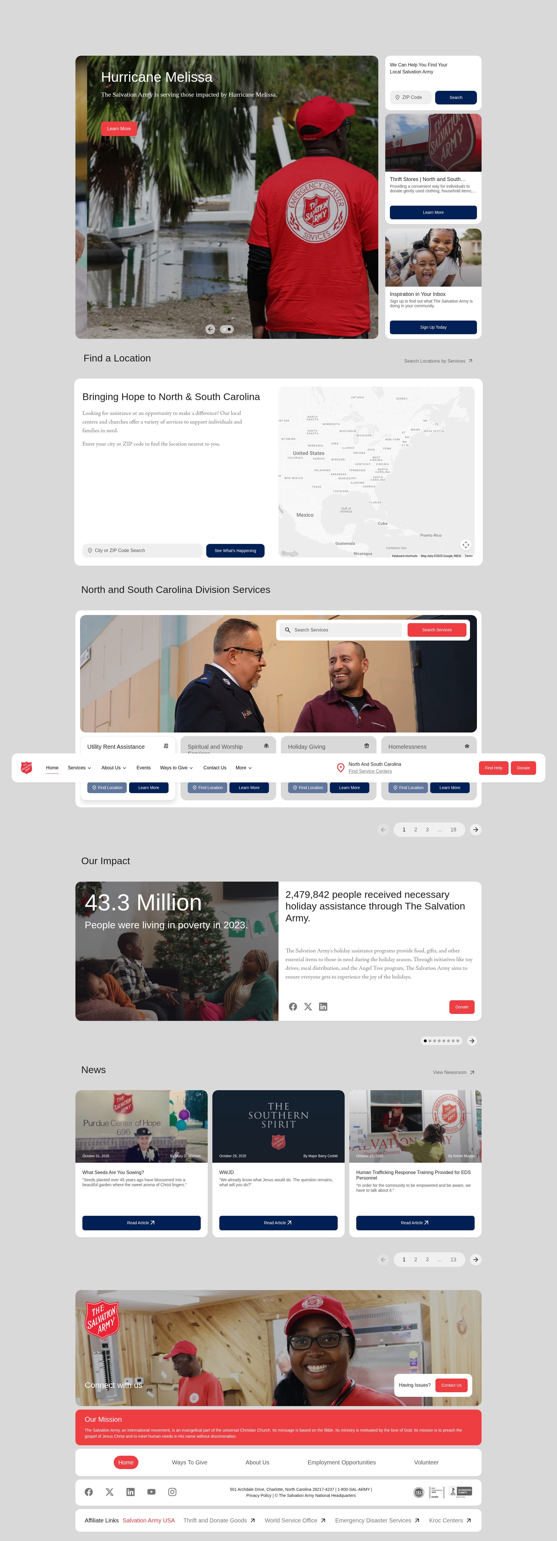 Screenshot of salvationarmycarolinas.org