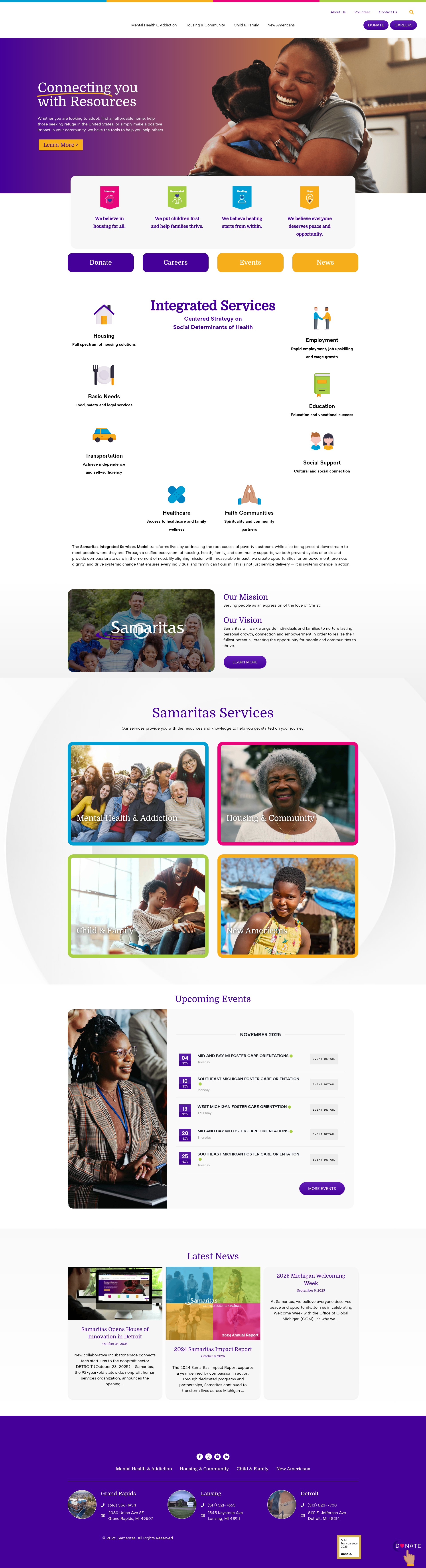 Screenshot of samaritas.org