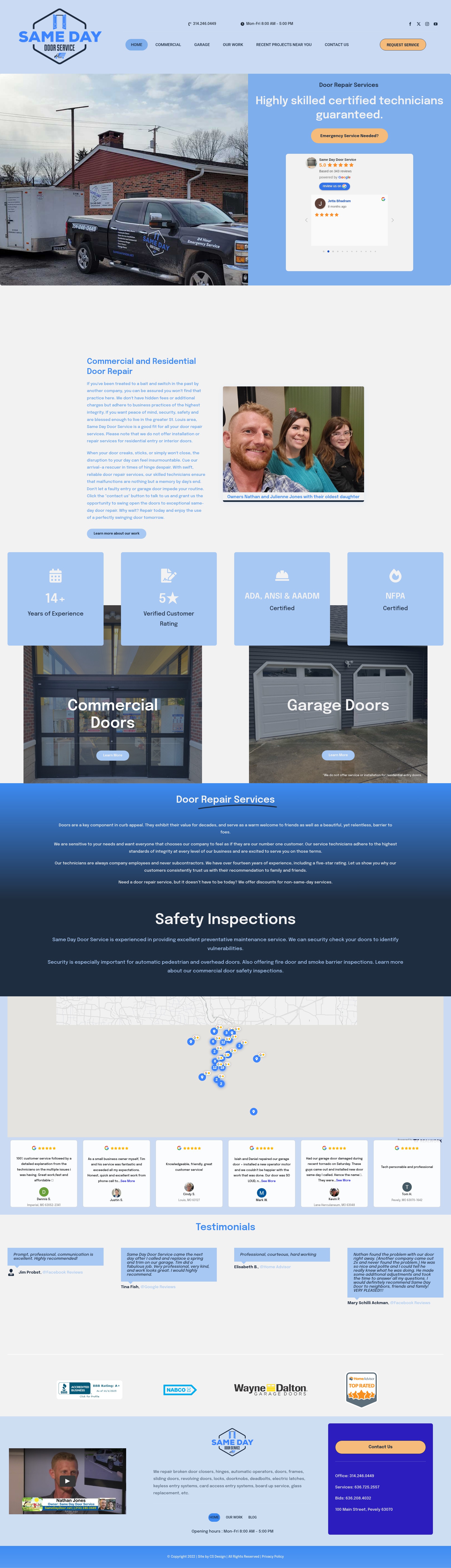 Screenshot of samedaydoor.net