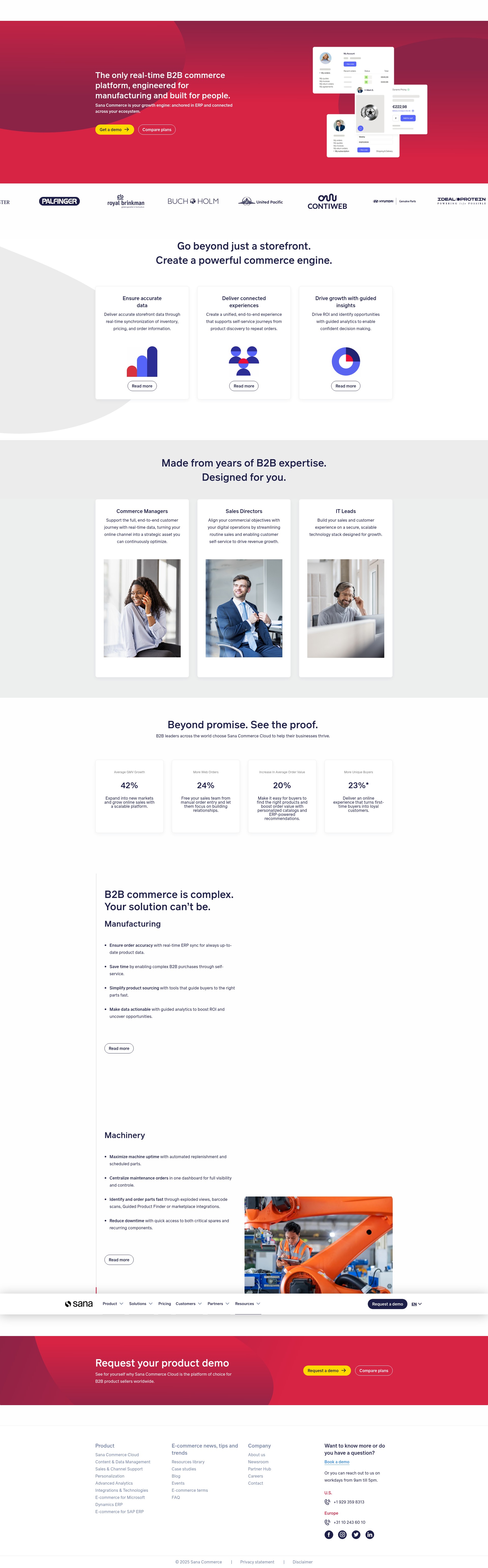 Screenshot of sana-commerce.com