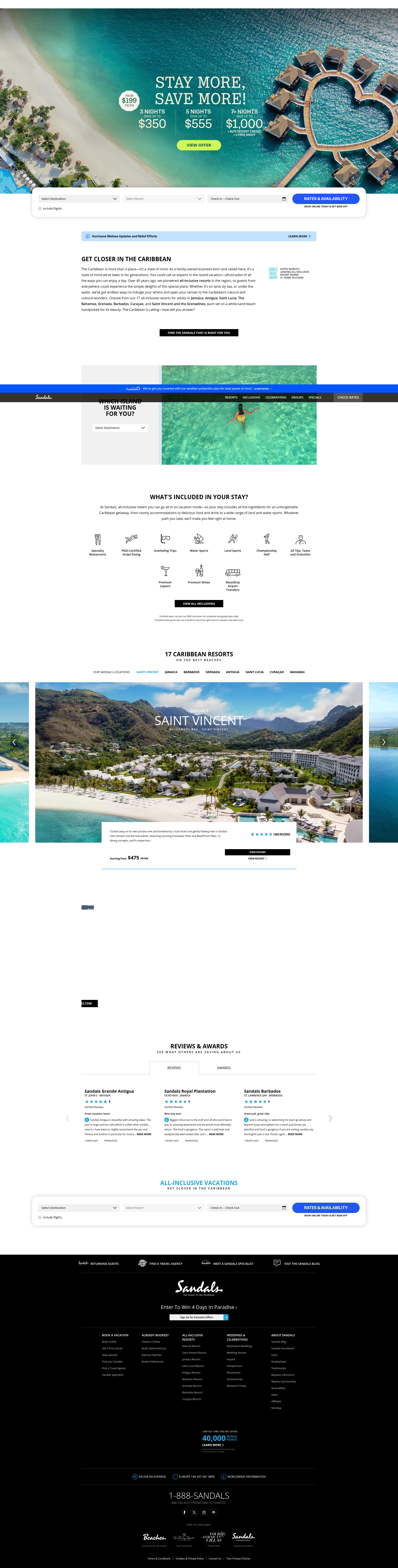 Screenshot of sandals.com