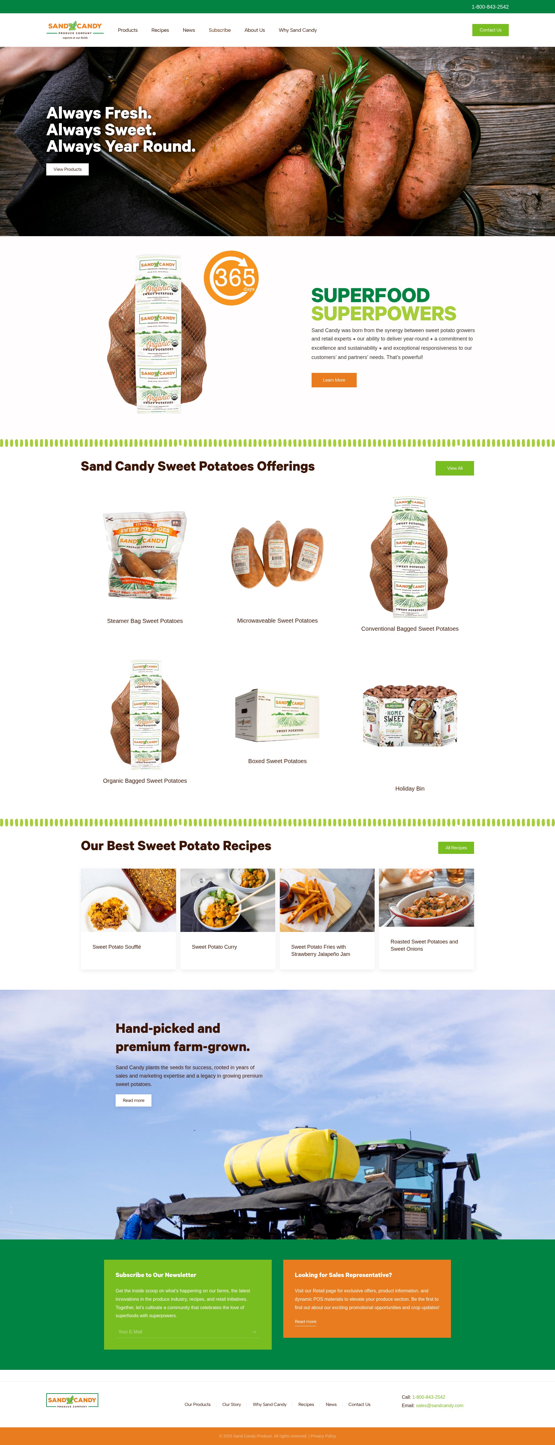 Screenshot of sandcandyproduce.com