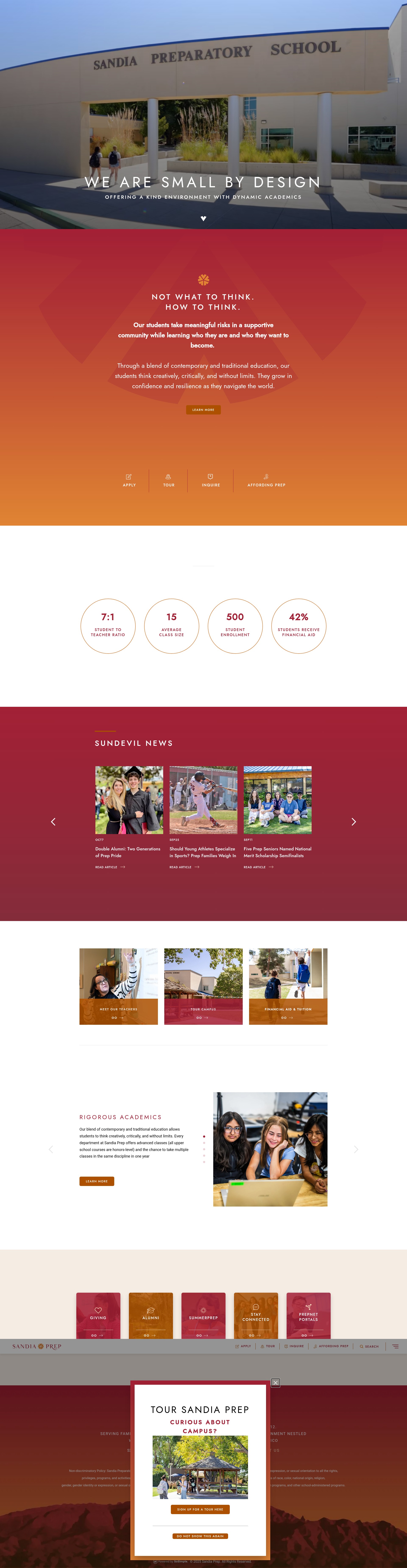 Screenshot of sandiaprep.org