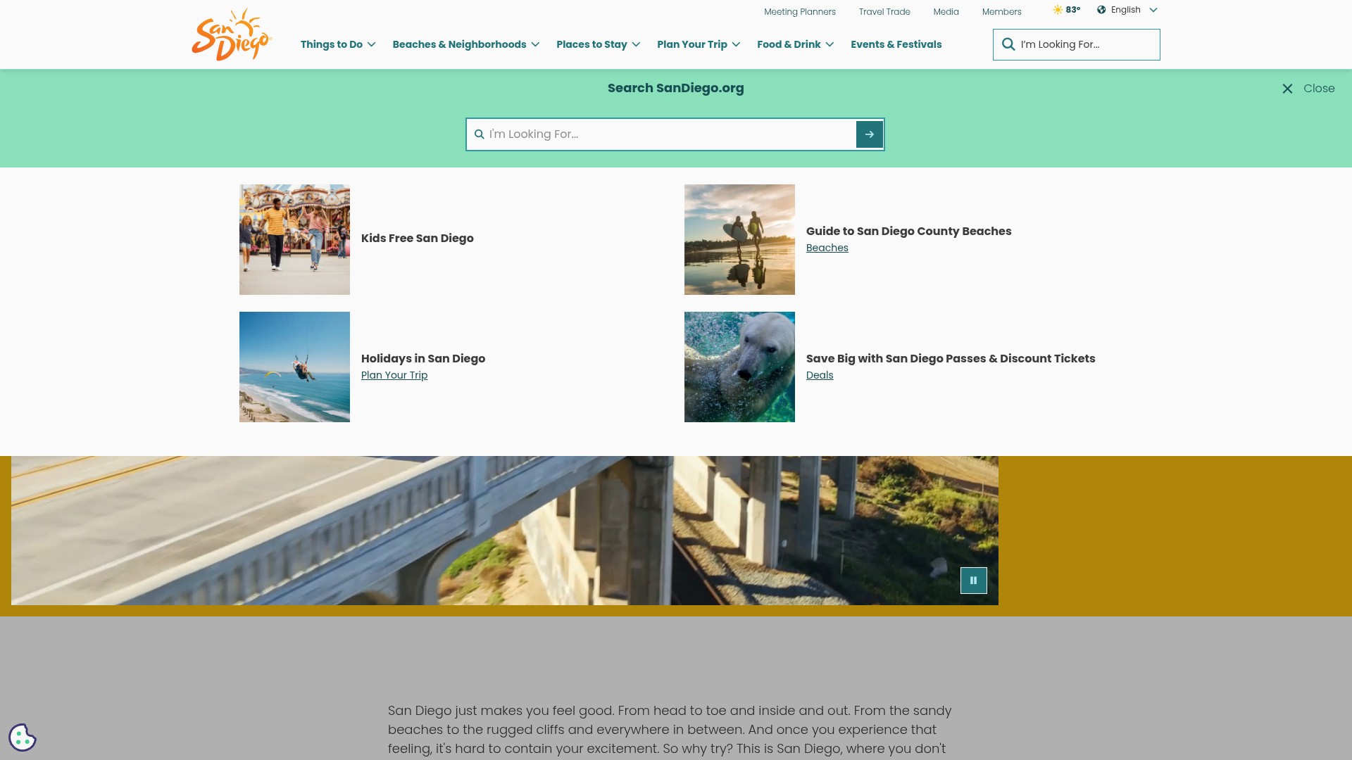 Screenshot of sandiego.org