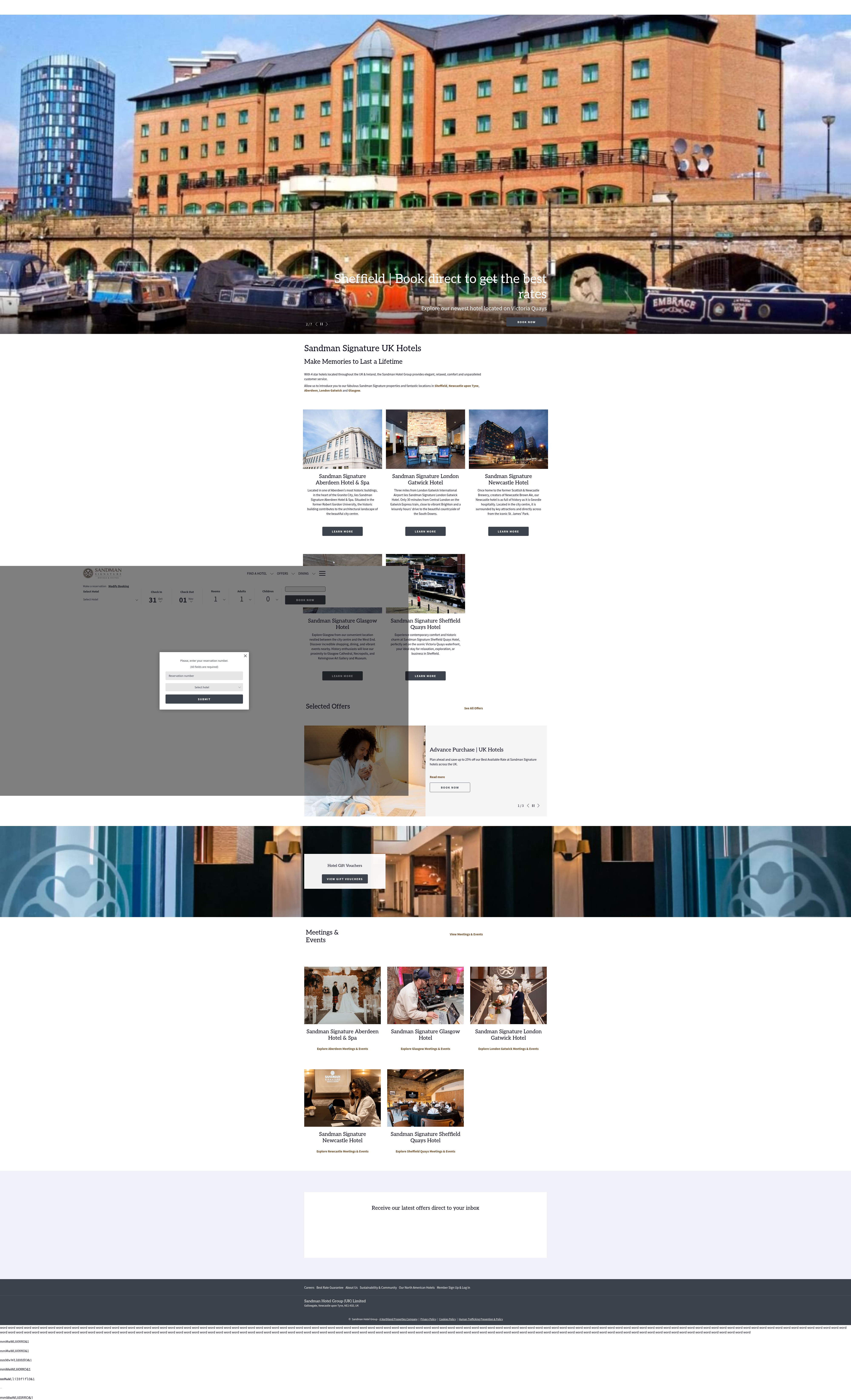 Screenshot of sandmansignature.co.uk