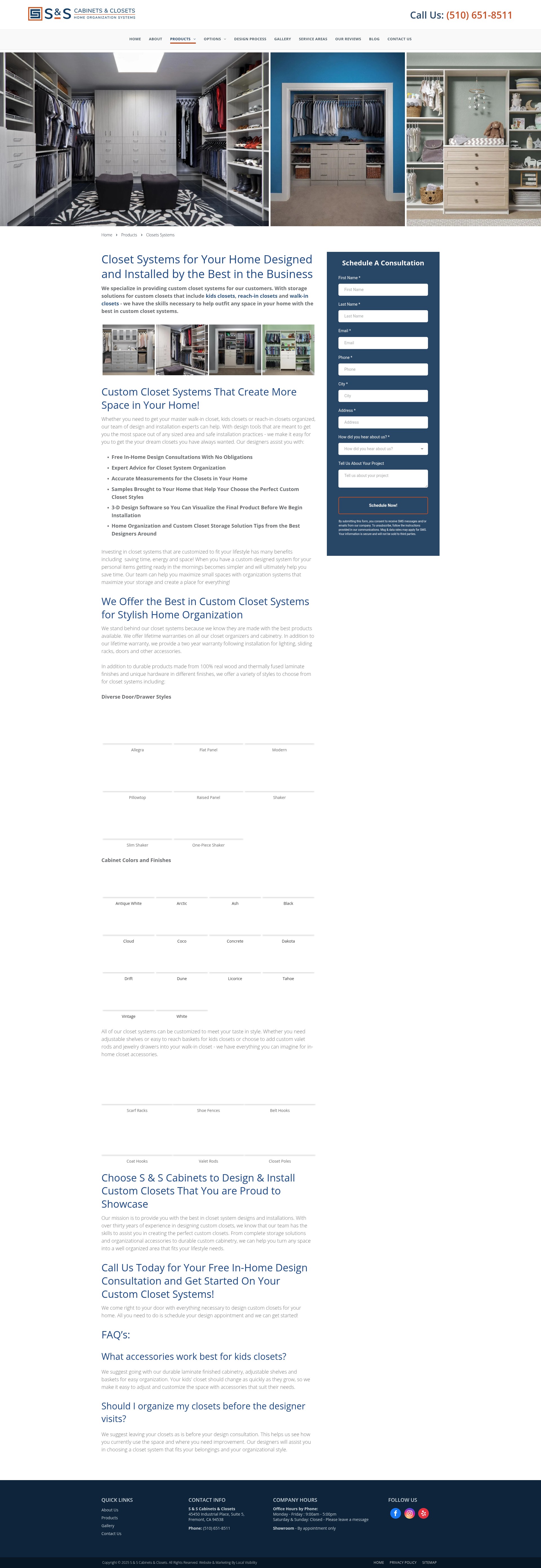 Screenshot of sandscabinets.com