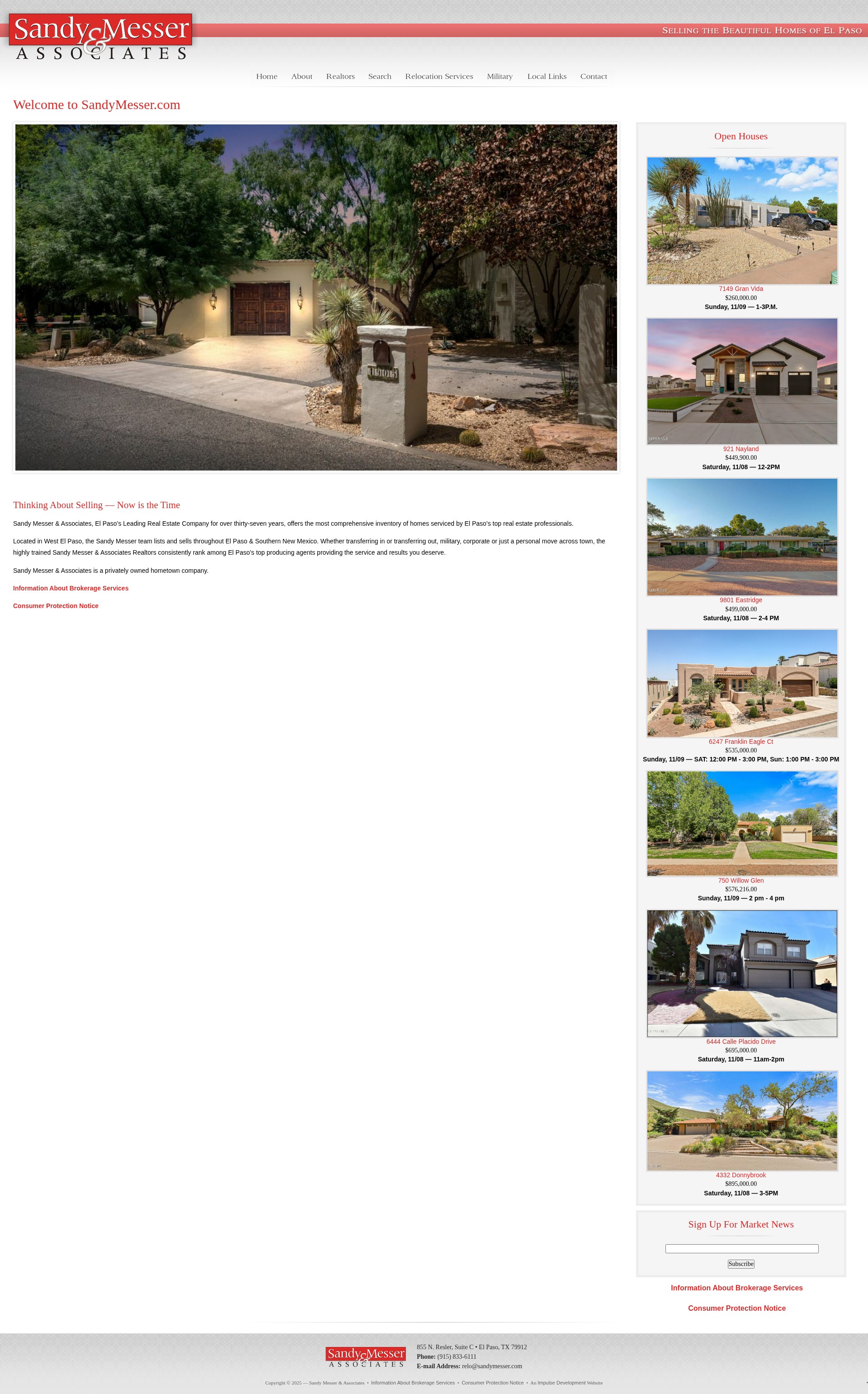 Screenshot of sandymesser.com