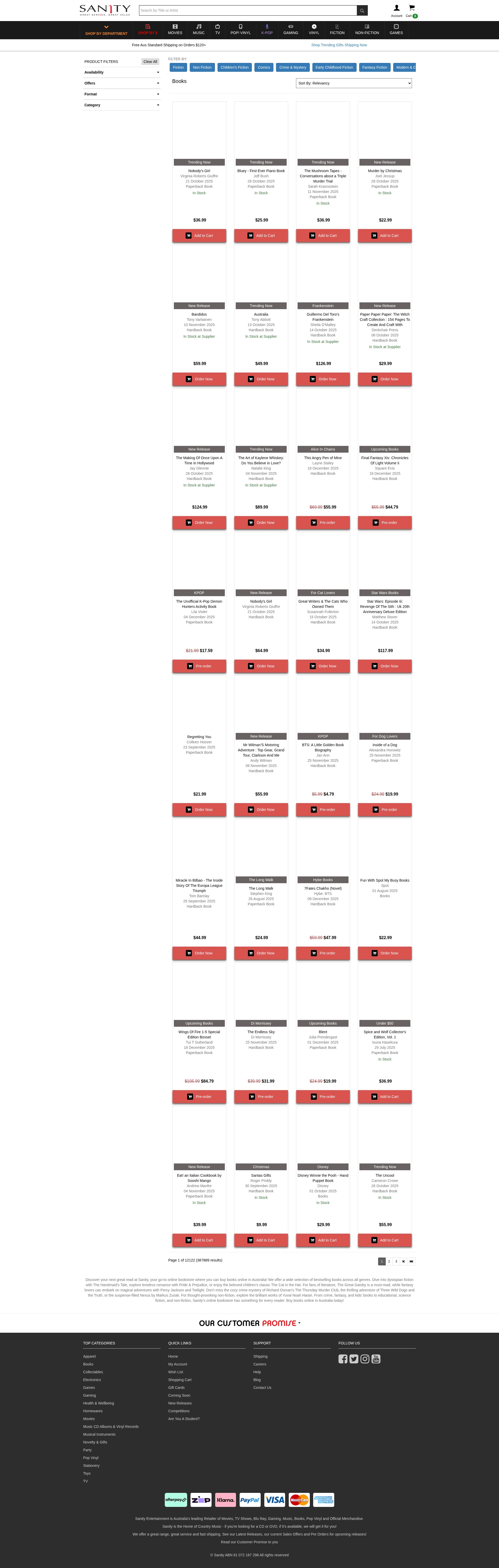 Screenshot of sanity.com.au