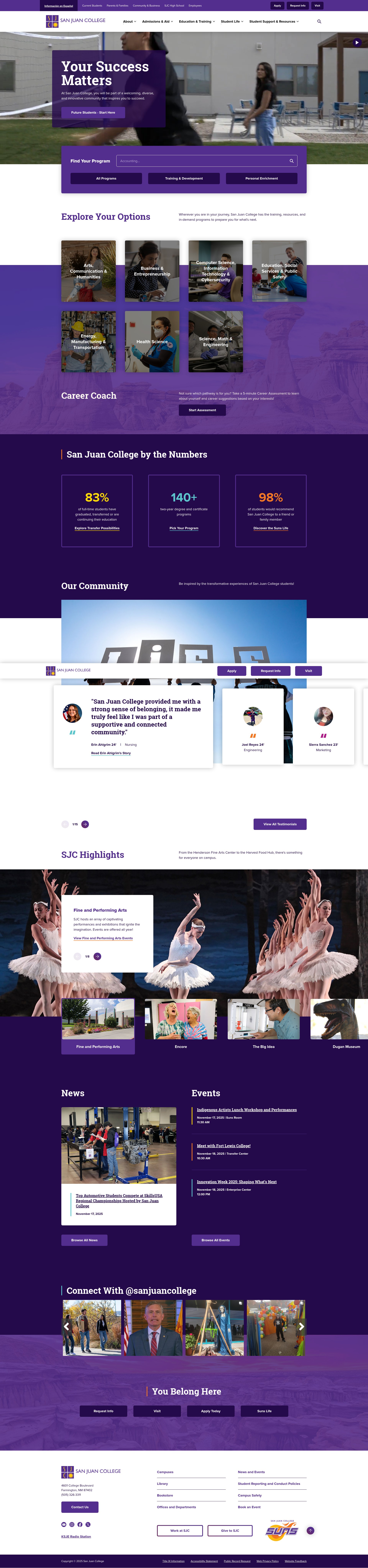 Screenshot of sanjuancollege.edu