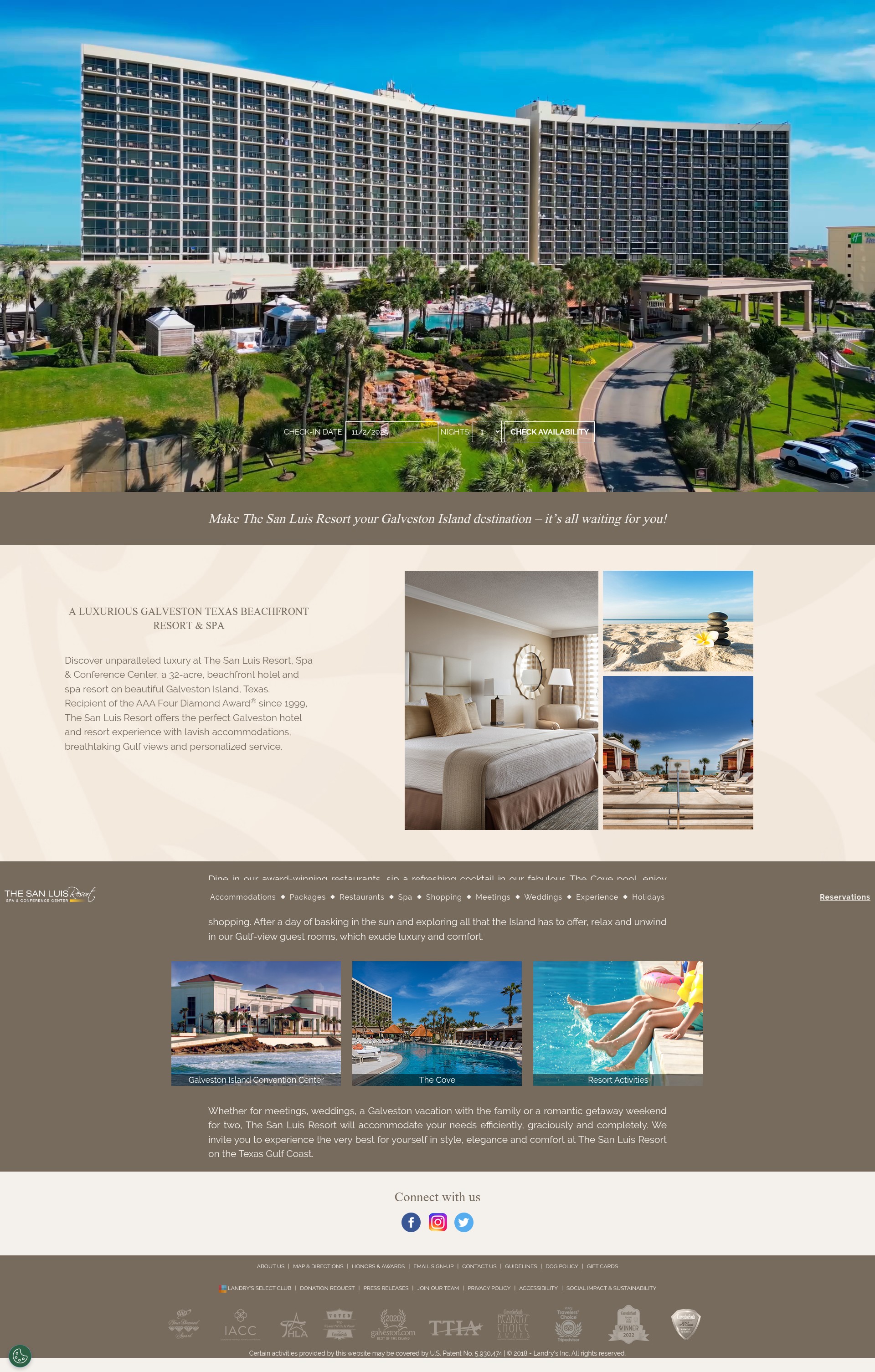 Screenshot of sanluisresort.com