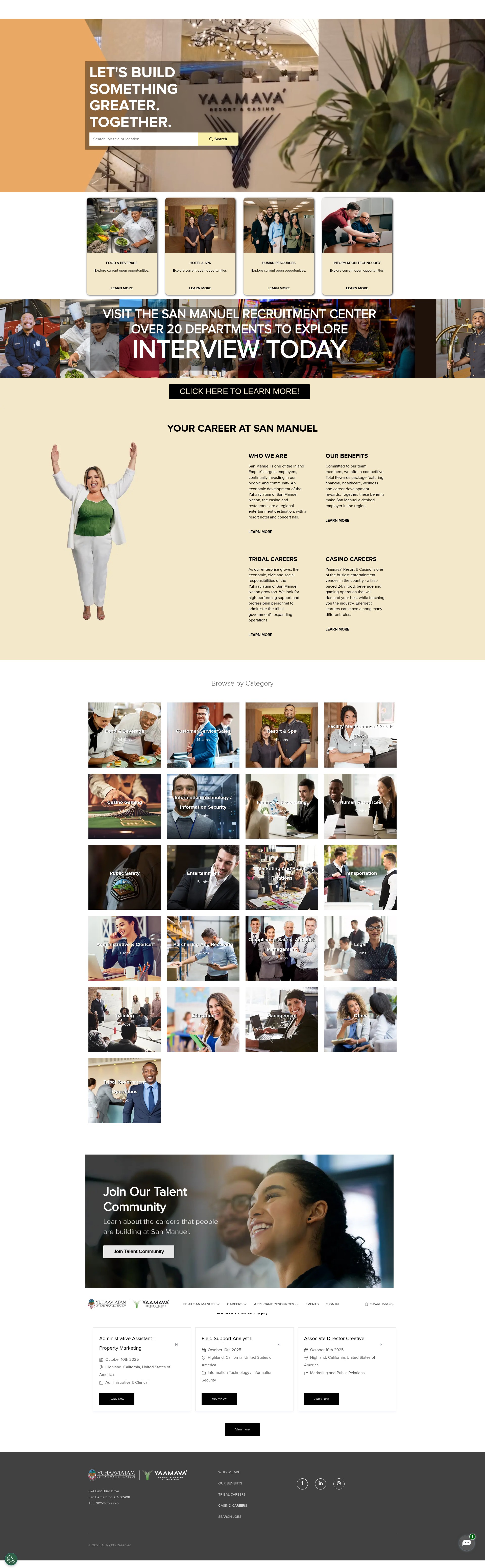 Screenshot of sanmanuelcareers.com