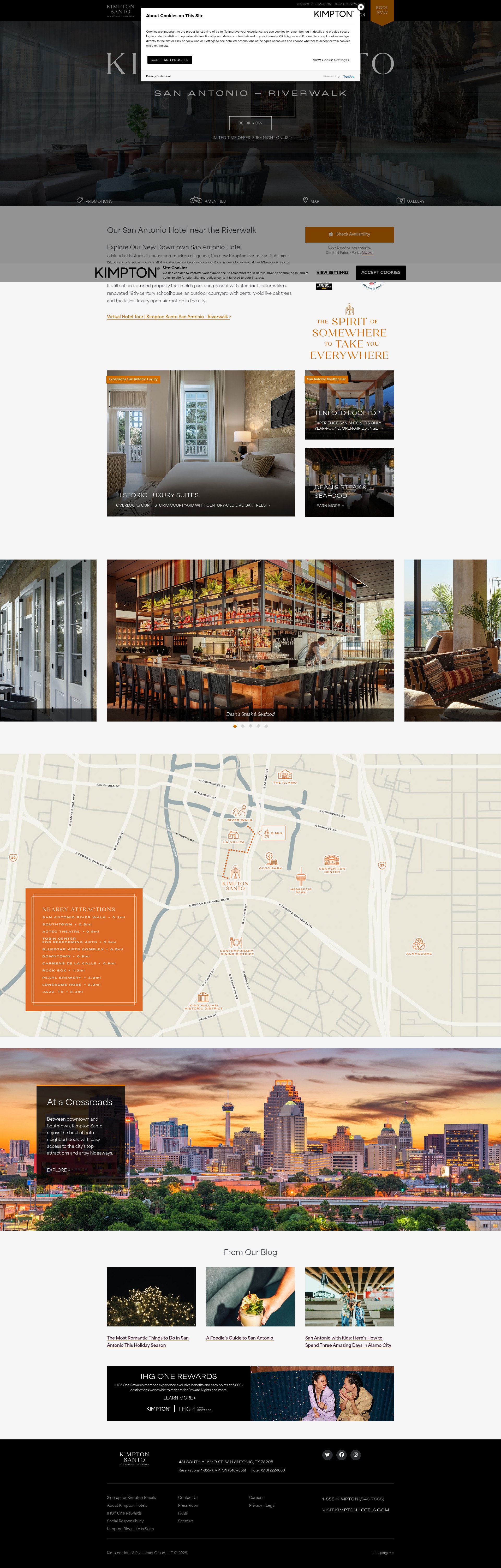 Screenshot of santohotelsanantonio.com