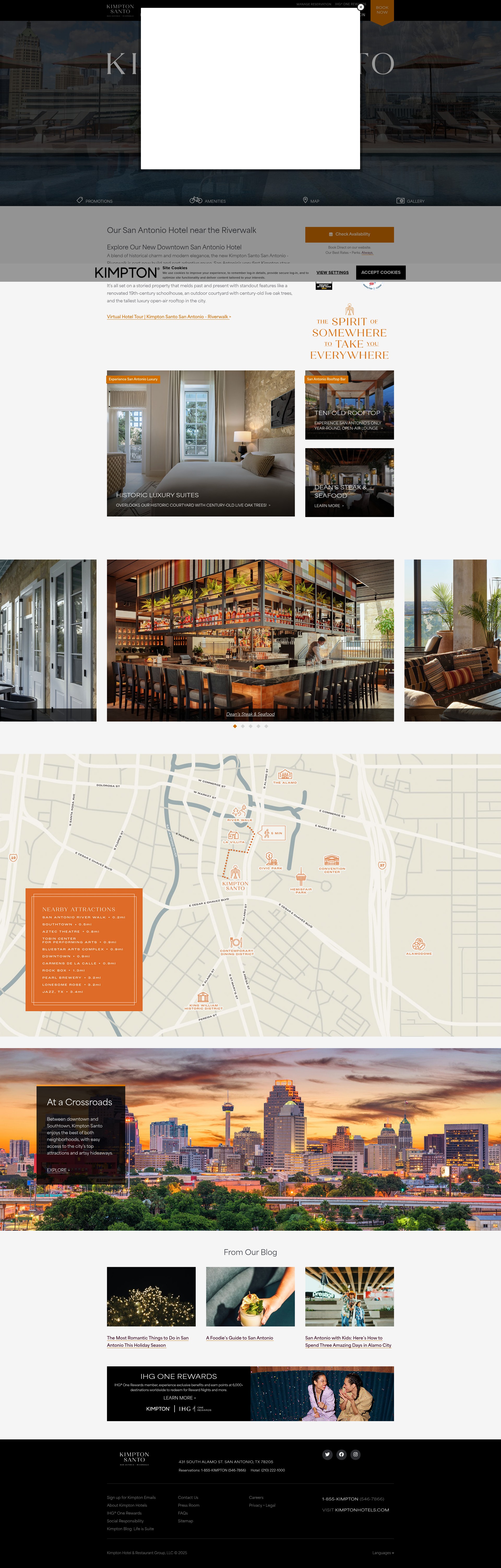 Screenshot of santohotelsanantonioriverwalk.com